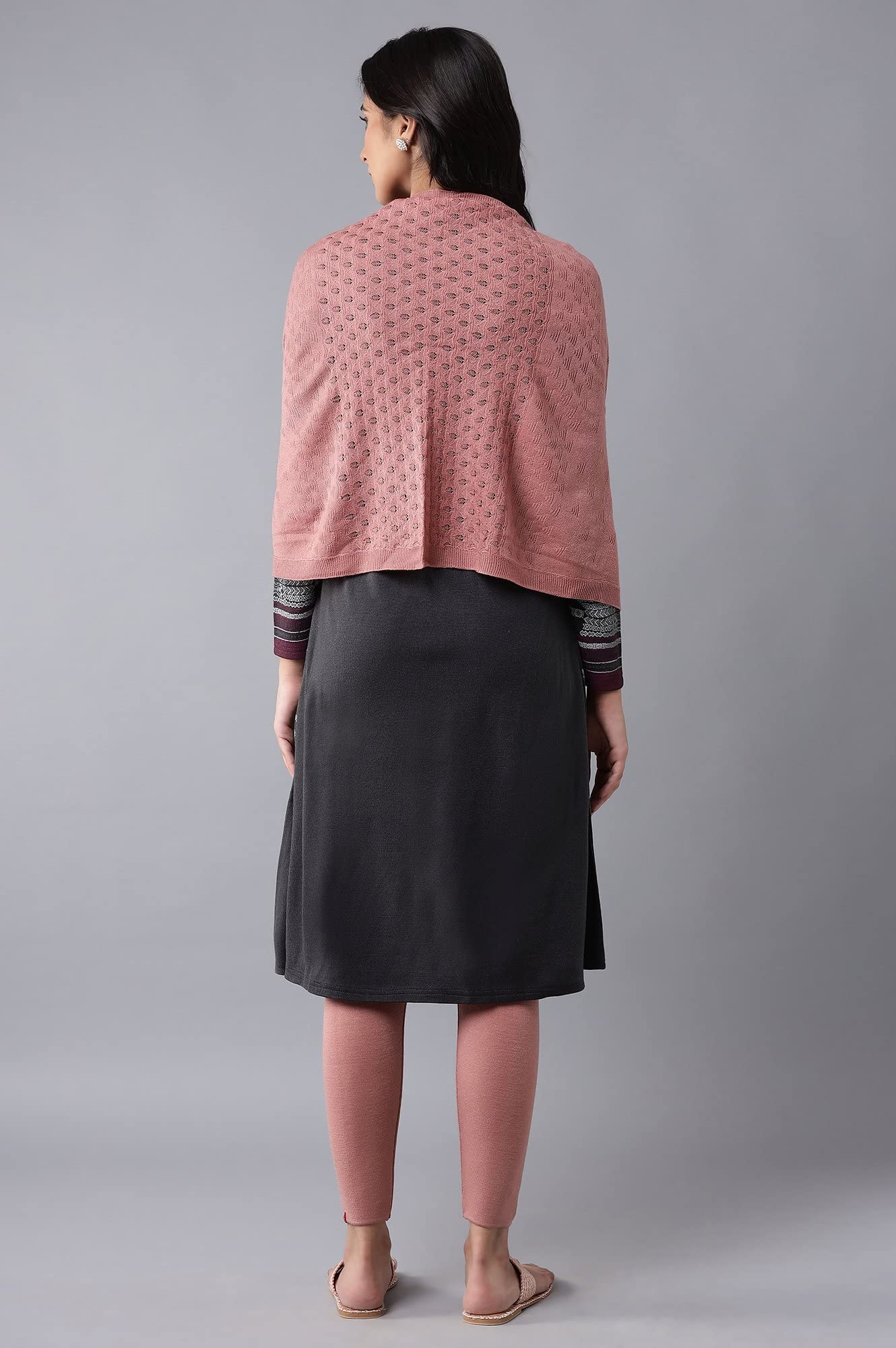 Pink A-line Poncho