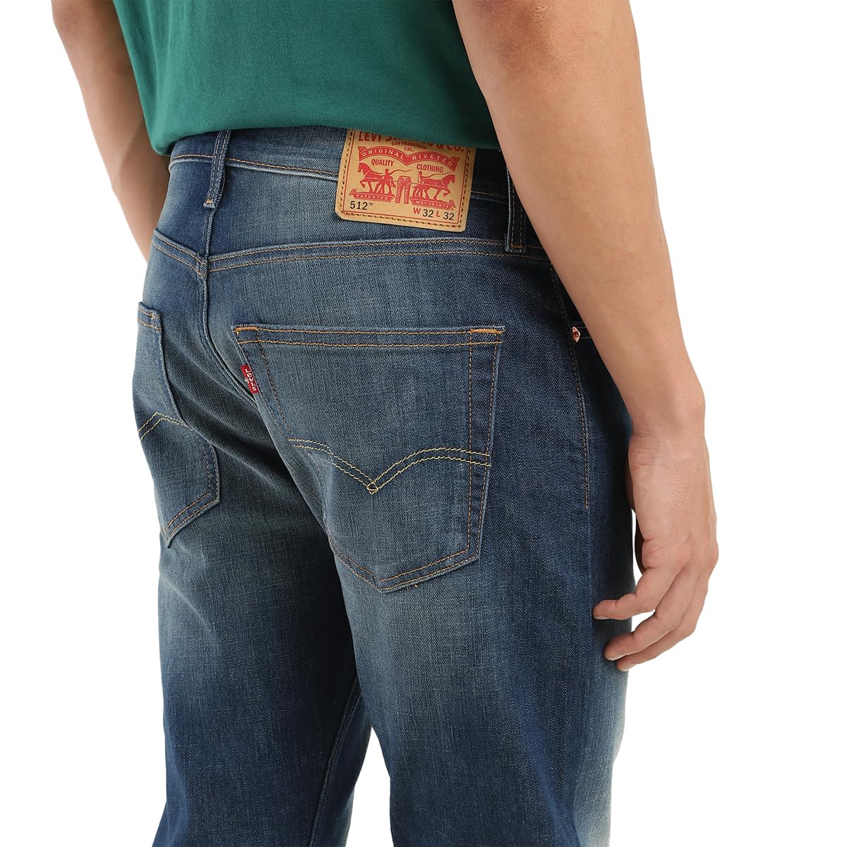 Levi's Men's Slim Mid Rise Jeans (A7086-0117_Blue, 36