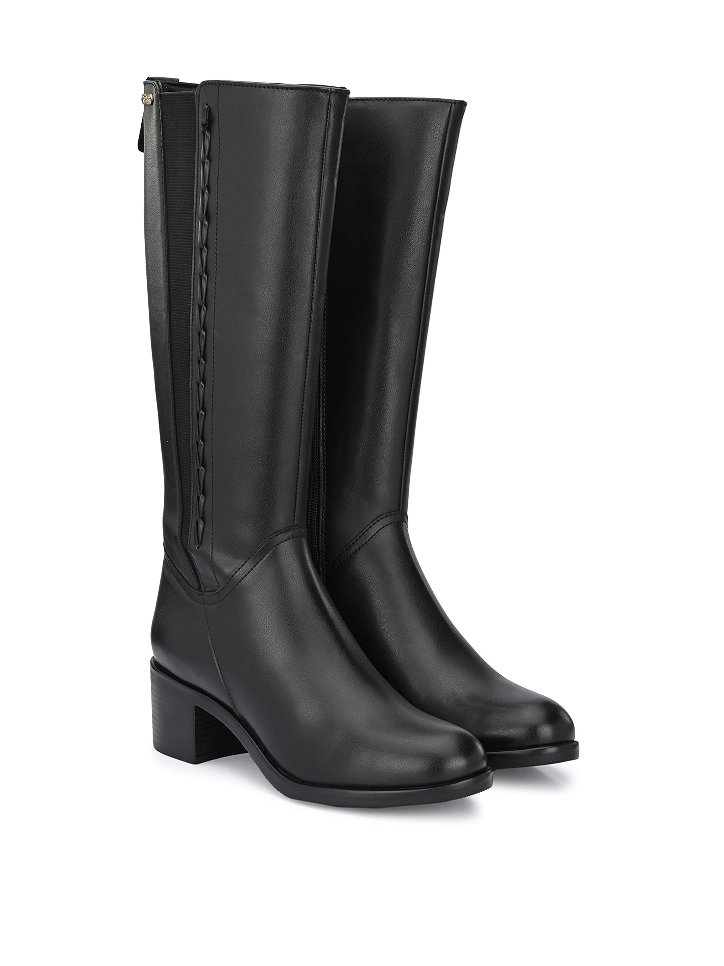 Delize Womens Tan/Black Knee Boots