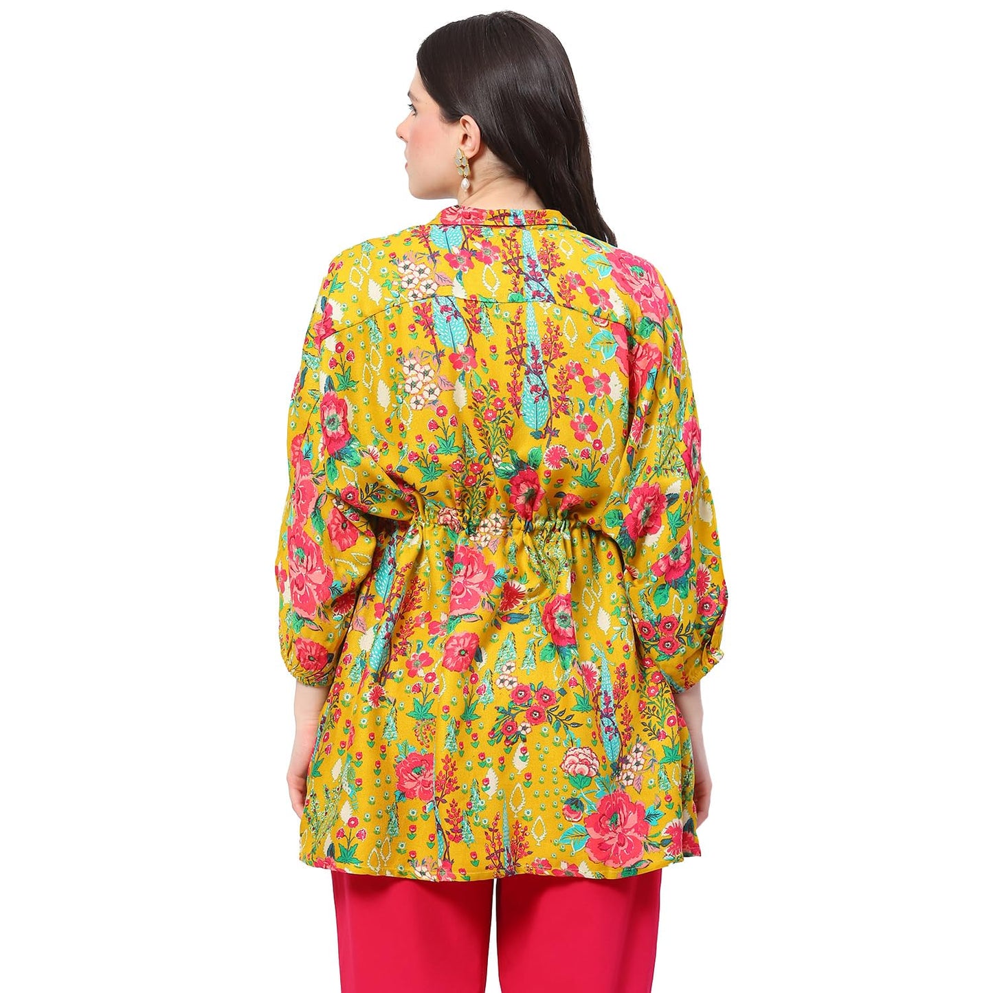 BIBA Women Printed Straight Mix and Match(RAJNIWAS19577_Mustard_38)