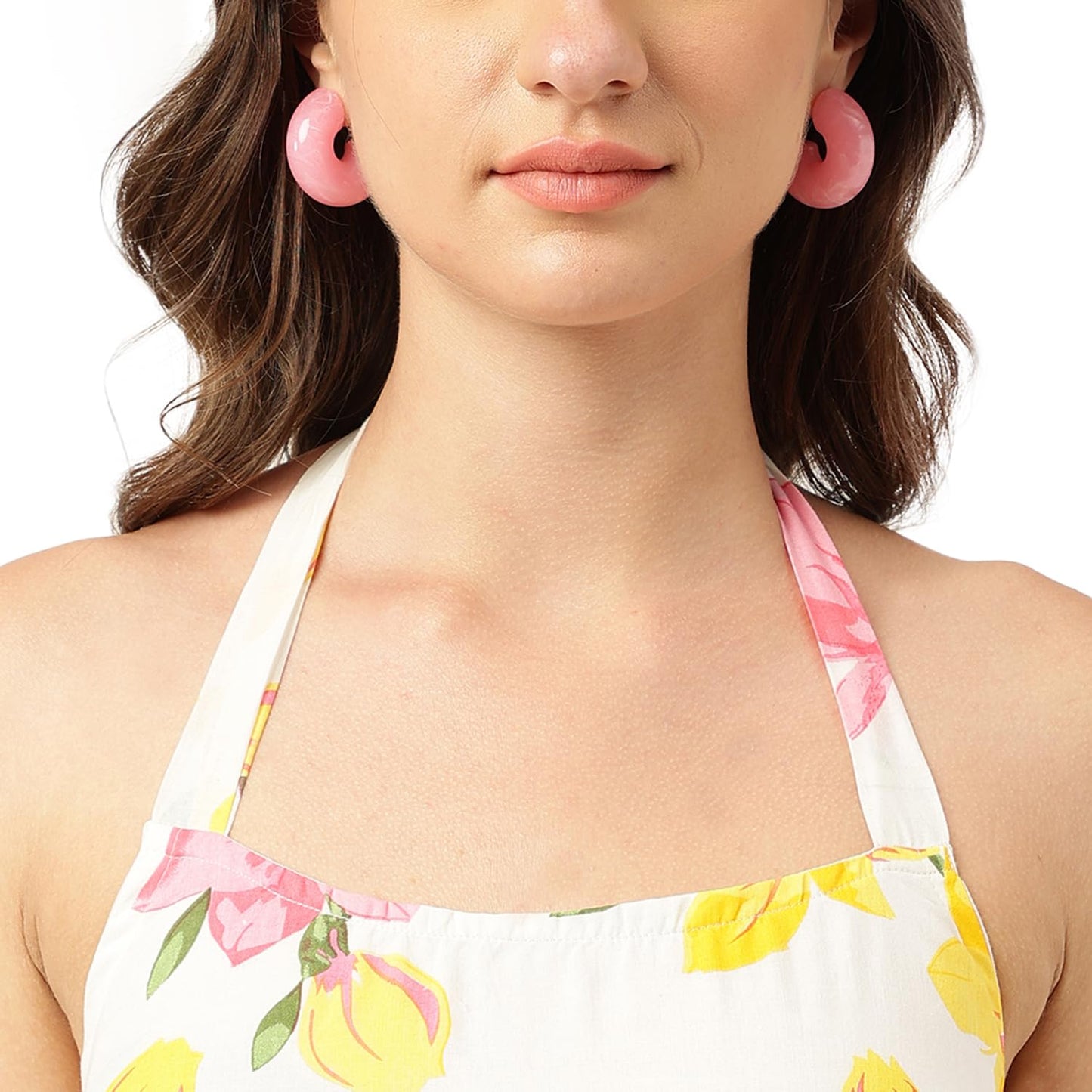 Divena Tie Dye Printed A-line Dress Pink