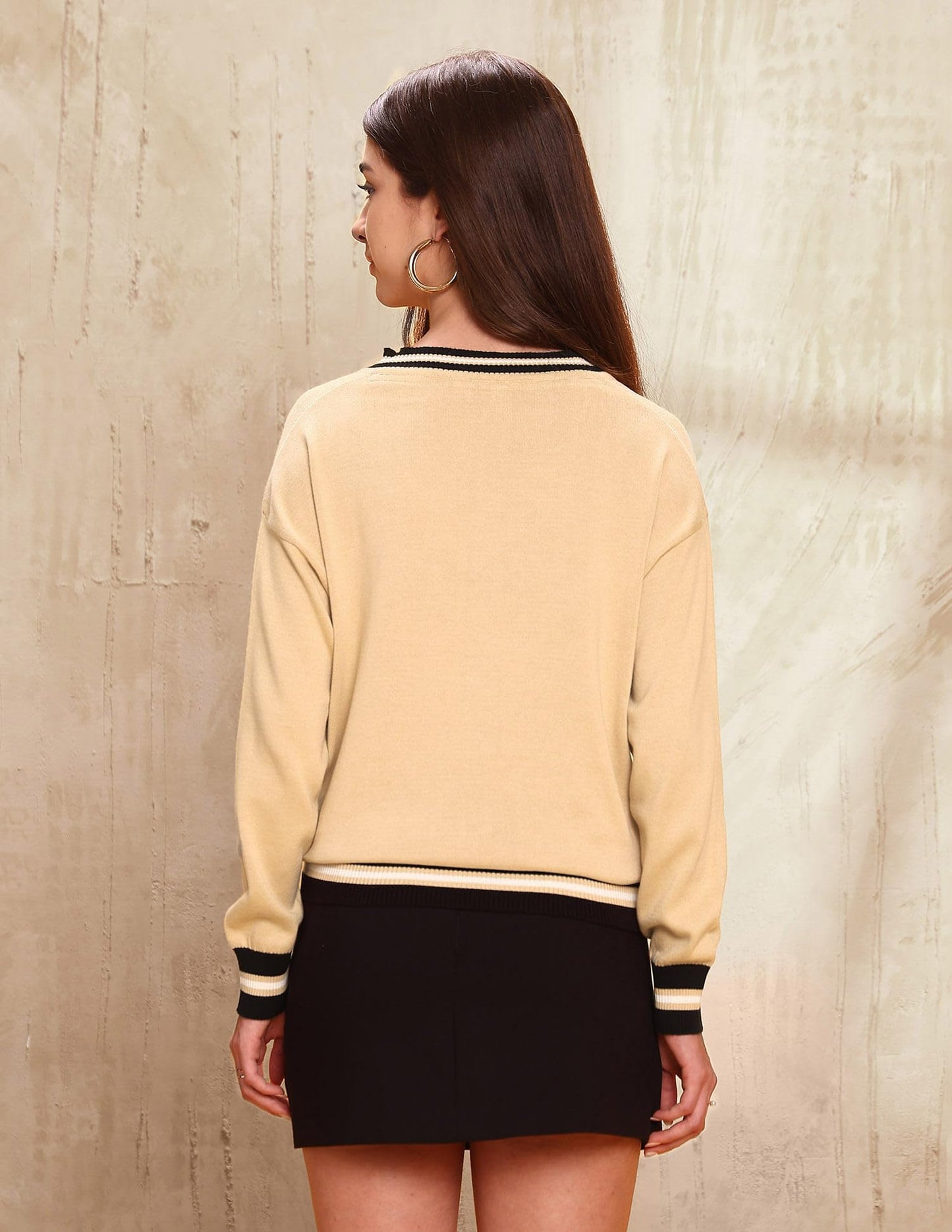 U.S. Polo ASSN. Women's Cotton Casual Sweater (UWAW25SWE212