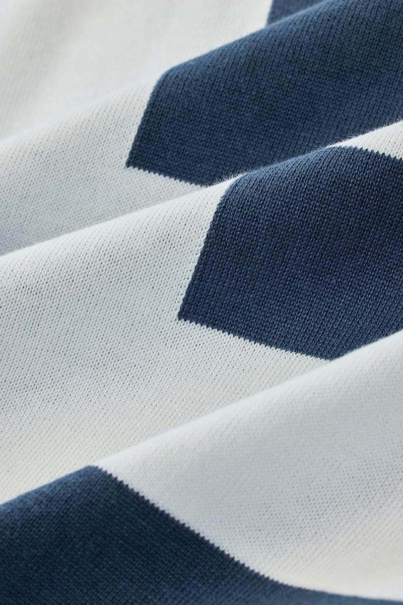 SNITCH Men's Polo T-Shirt | Colour Blocked Pattern & Color-Block Design | 100% Cotton Fabric, Zipper Neckline & Regular Fit | Casual Wear for Everyday Comfort | Blue