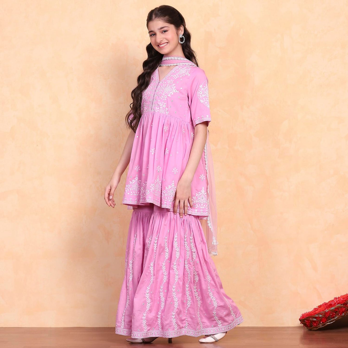 BIBA Girls Kurta Set