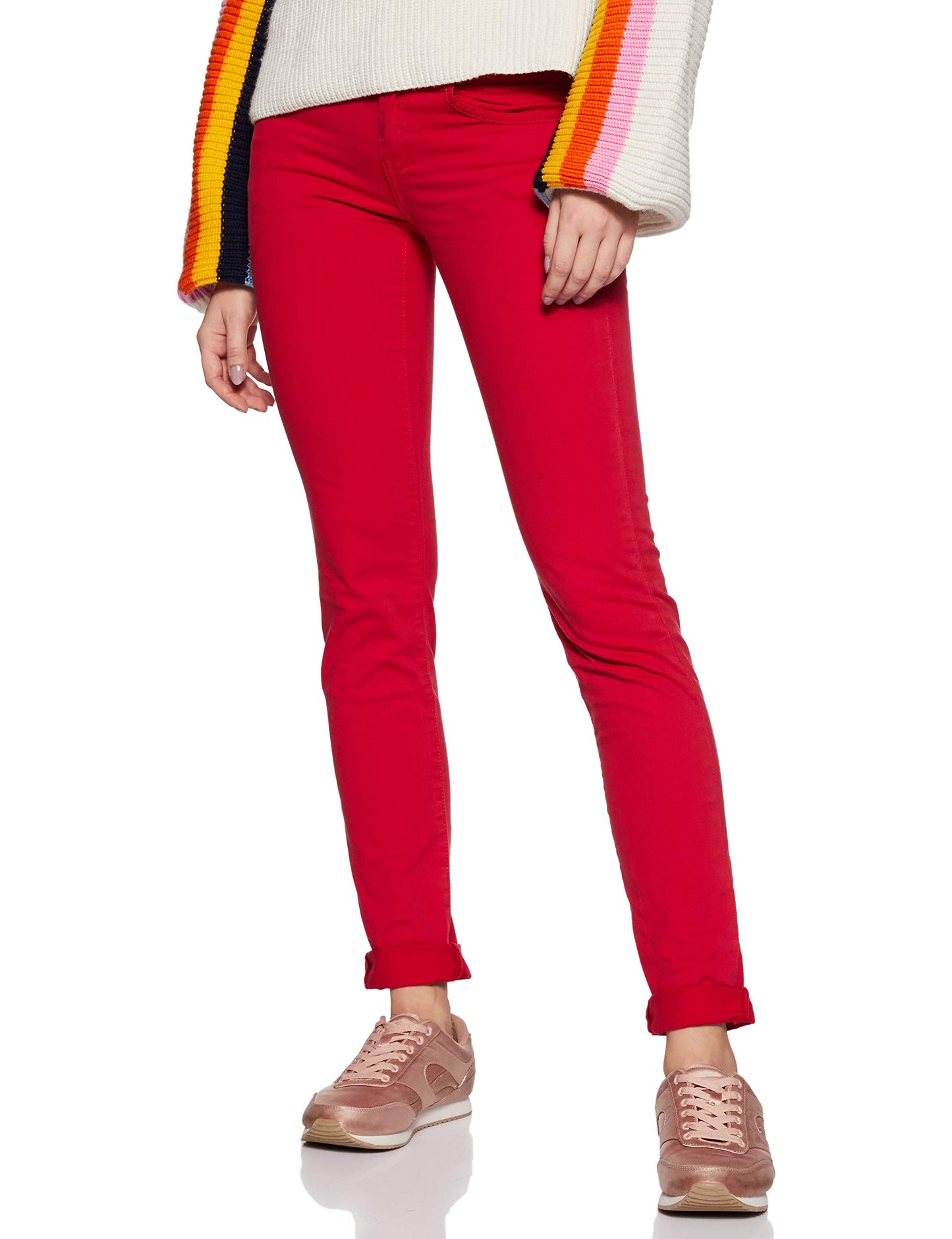 U.S. POLO ASSN. Women's Regular Pants (UWTR0128_Red_28)