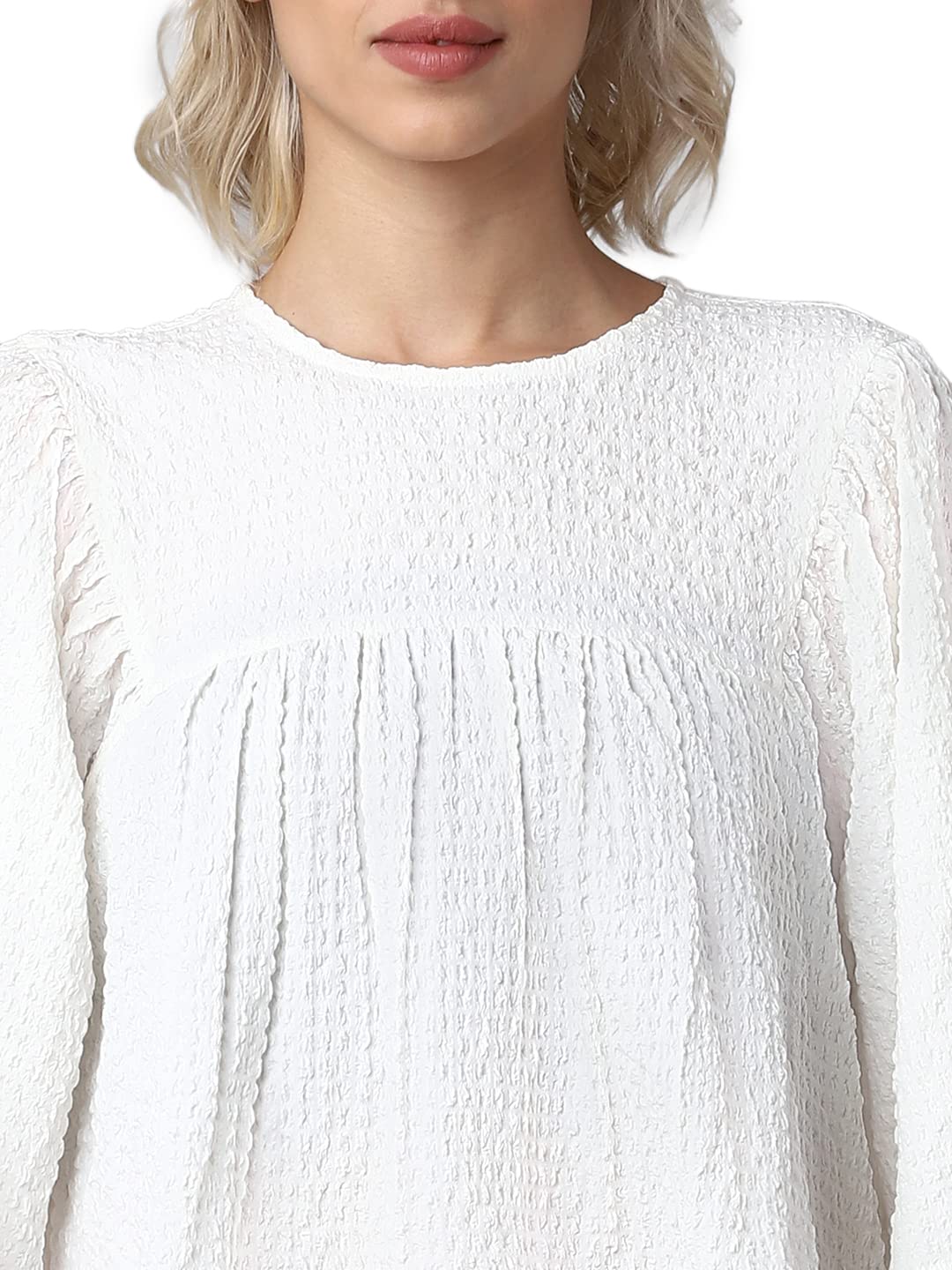 ONLY Women's Solid Regular Fit T-Shirt