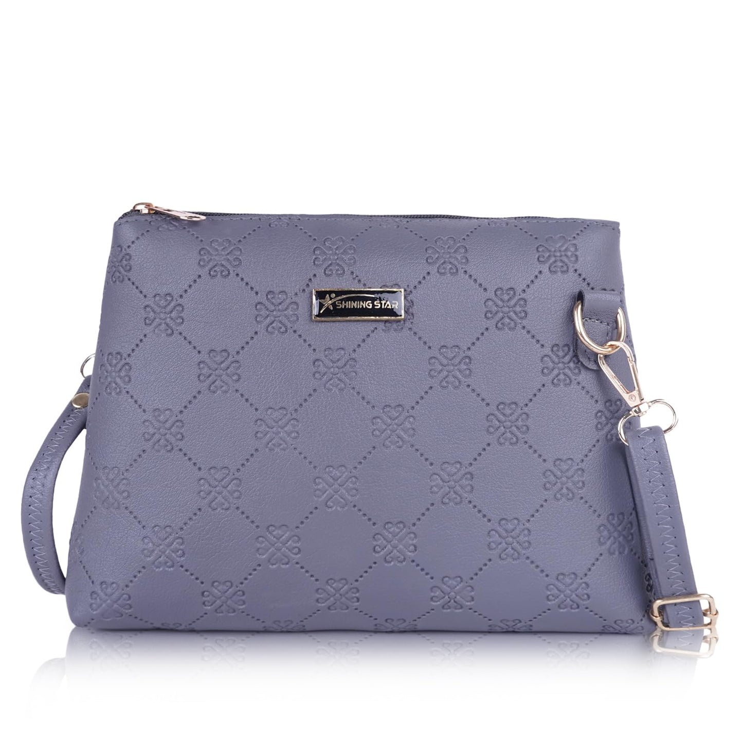 Shining Star Synthetic Leather Women's sling Bag | Ladies Purse Handbag | Women bags (DARK GREY)