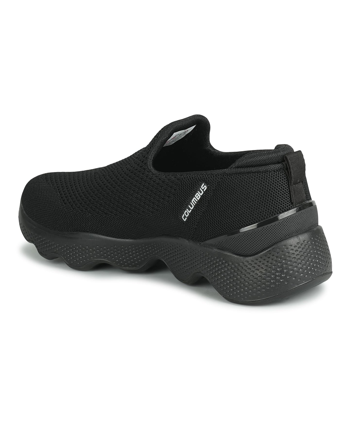 Columbus MASSAGER-01 Sports Shoes - Running Shoes|Walking Shoes| Training & Gym Shoe | Outdoors Shoe for Men (Black & Silver),UK-7