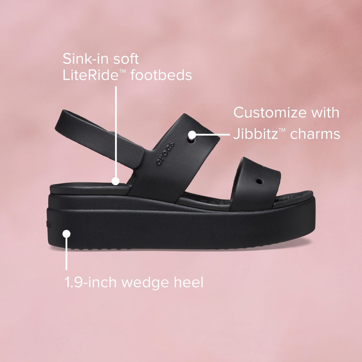 Crocs Brooklyn 4U Women Sandal (UK Size-6|Color-Black)