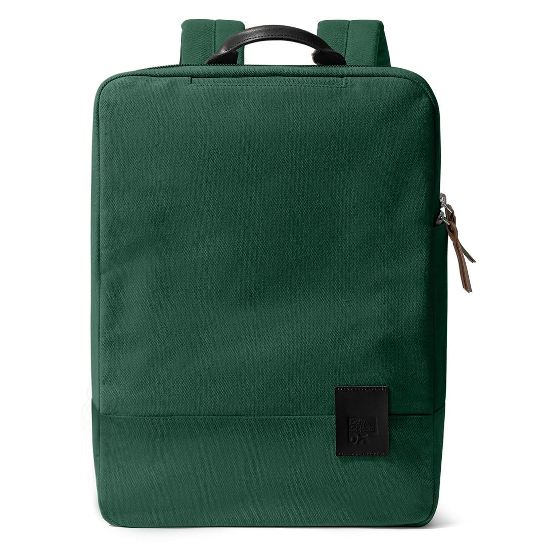 DailyObjects 9 to 9 Everyday Casual Laptop Backpack Compatible with upto 15" Laptop | Unisex Shoulder Travel Bag | Durable Canvas Material | Zippered Compartment with Slip Pockets | Trolley Sleeve