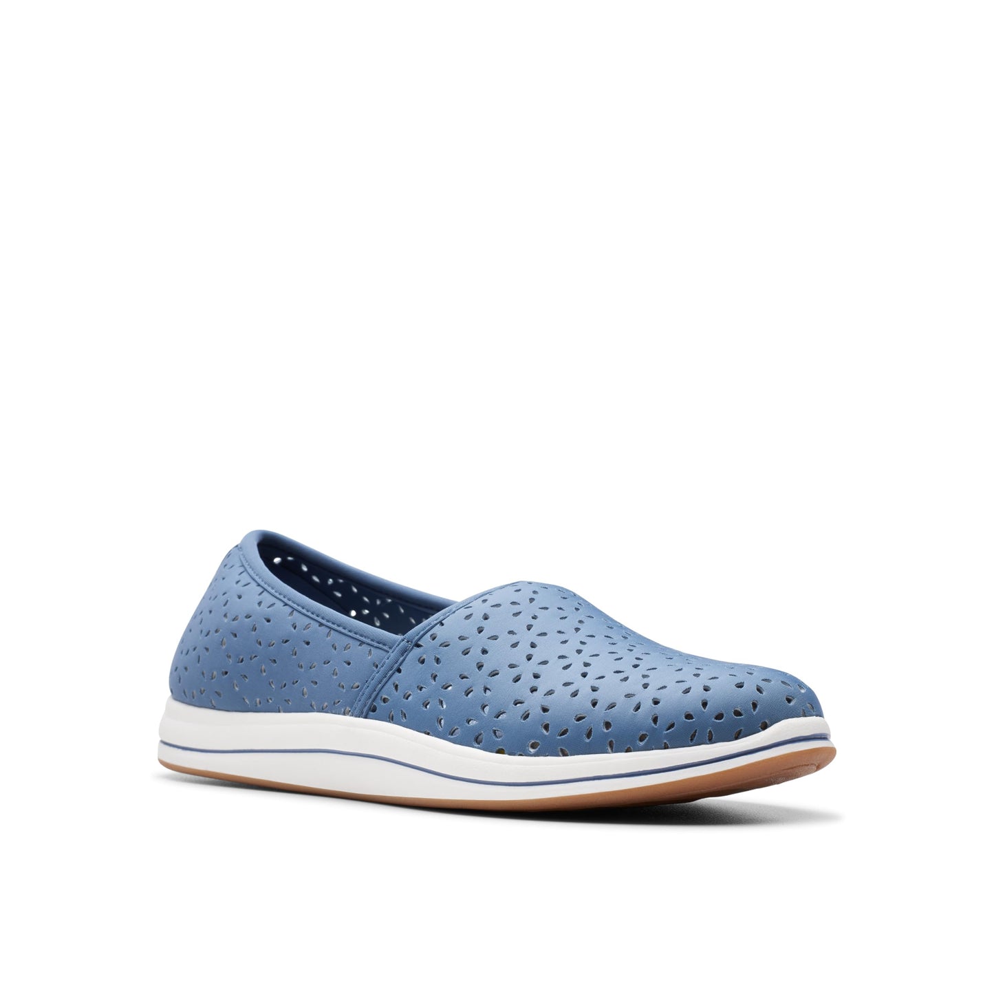 Clarks Women's Breeze Emily Loafers, Blue Textile, 7