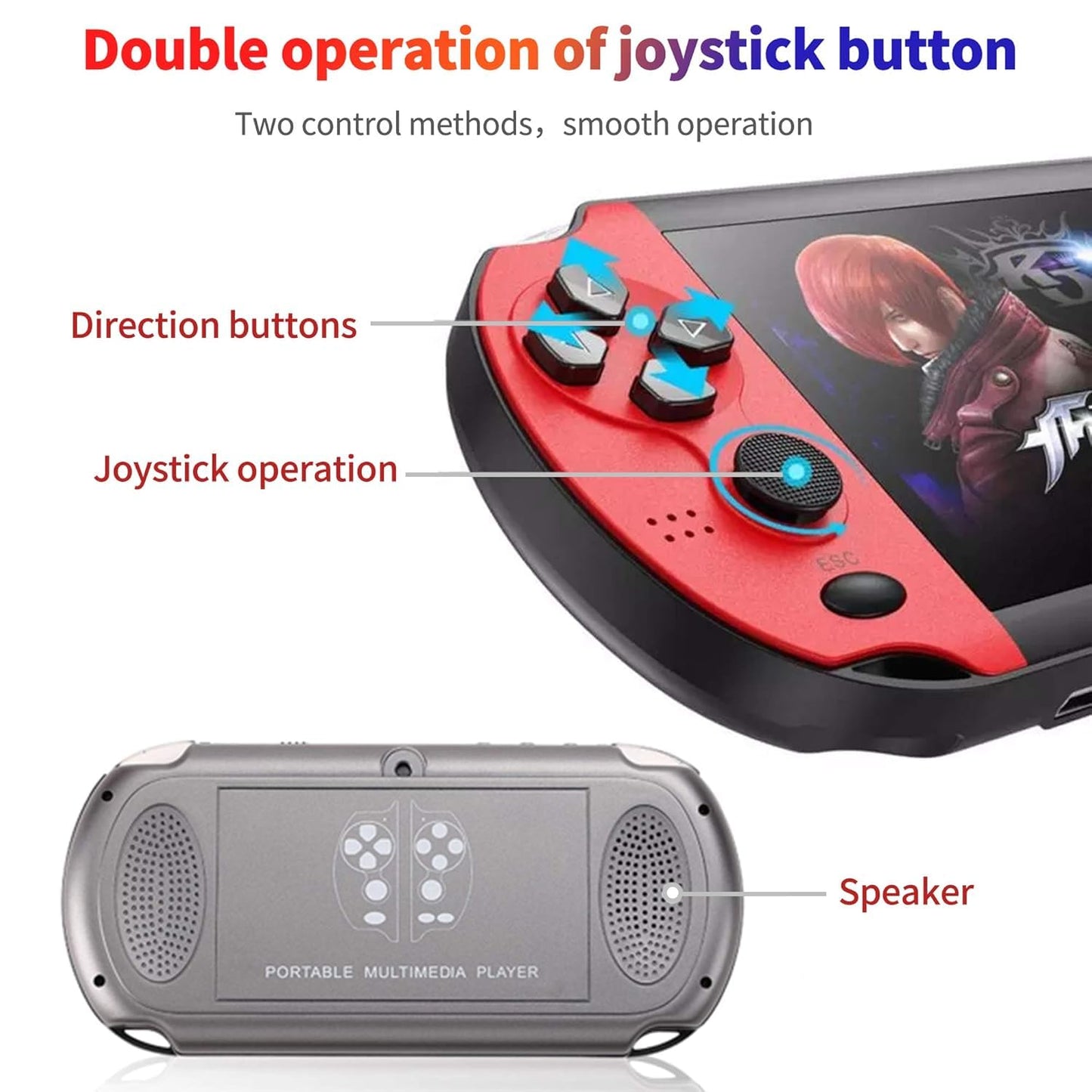 Drumstone (𝐁𝐔𝐘 𝟏 𝐆𝐄𝐓 𝟏 𝐒𝐩𝐞𝐜𝐢𝐚𝐥 𝟏𝟓 𝐘𝐞𝐚𝐫𝐬 𝐖𝐚𝐫𝐫𝐚𝐧𝐭𝐲 X7 Plus 4.3'' Retro Game Console – 8GB, 20,000+ Games, HD Screen, Portable with Dual Joysticks & Free Warranty