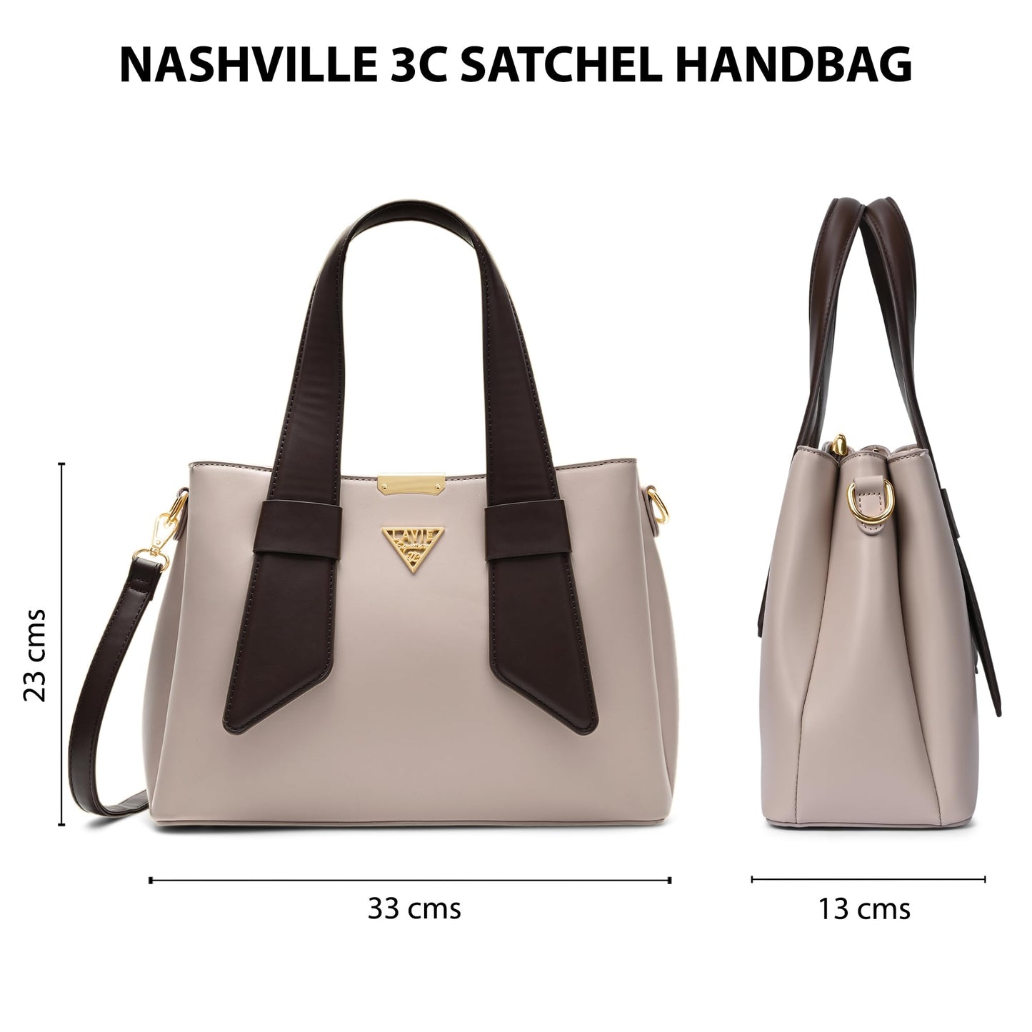 Lavie Signature Women's Nashville 3C Satchel Handbag for Women | Satchel Bag for Work | Ladies purse | Stylish Shoulder Bag | Gift For Women
