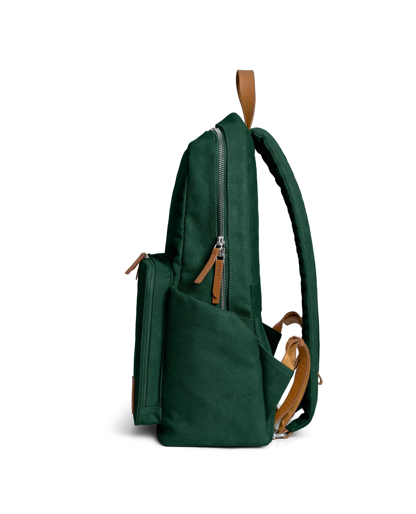DailyObjects Forest Green Field Backpack| Casual Laptop Bag with Luggage Sleeve | Unisex Travel Backpack | Made of Durable Canvas Material | Zippered Compartments with Pockets
