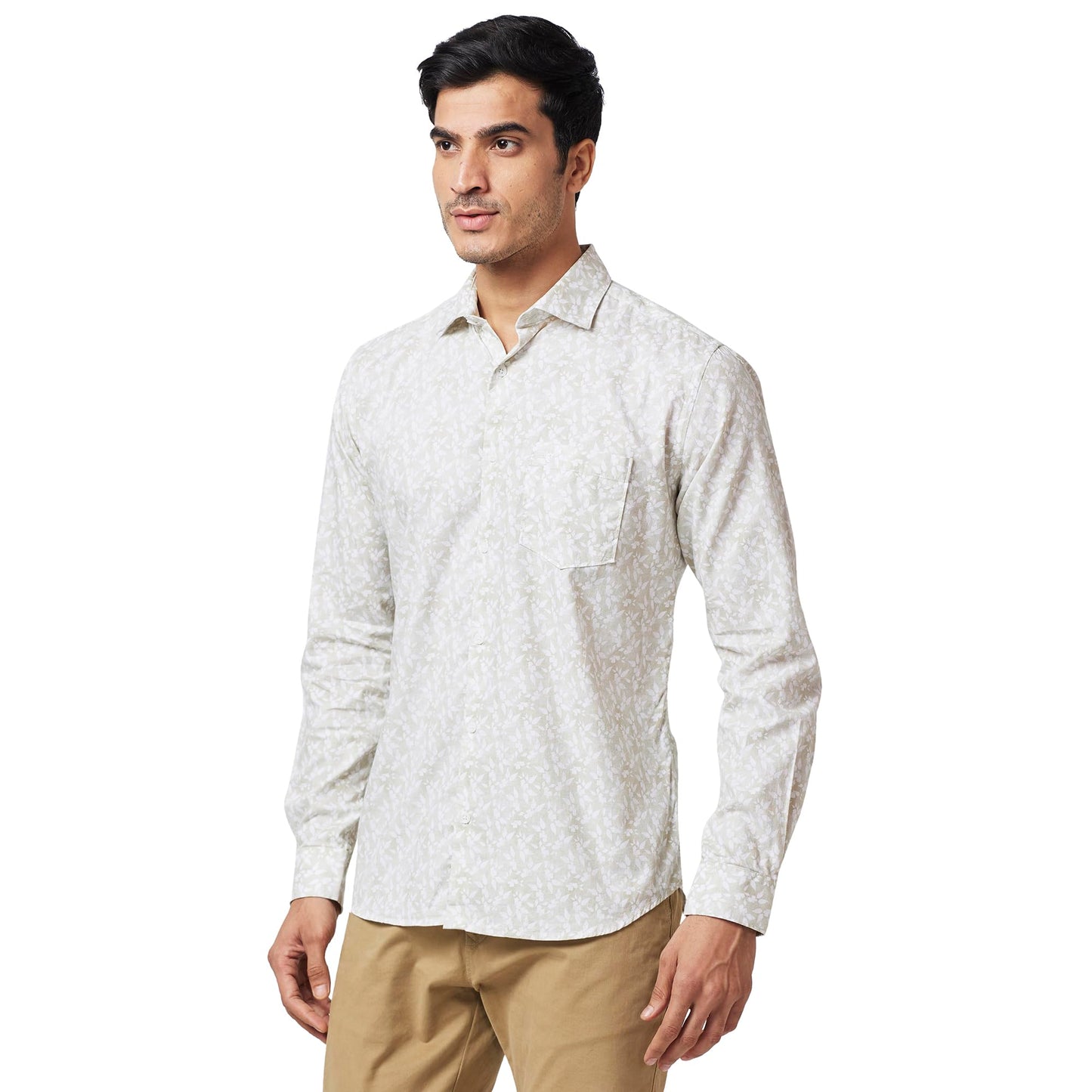 Park Avenue Men's Slim Fit Shirt (Light Fawn)