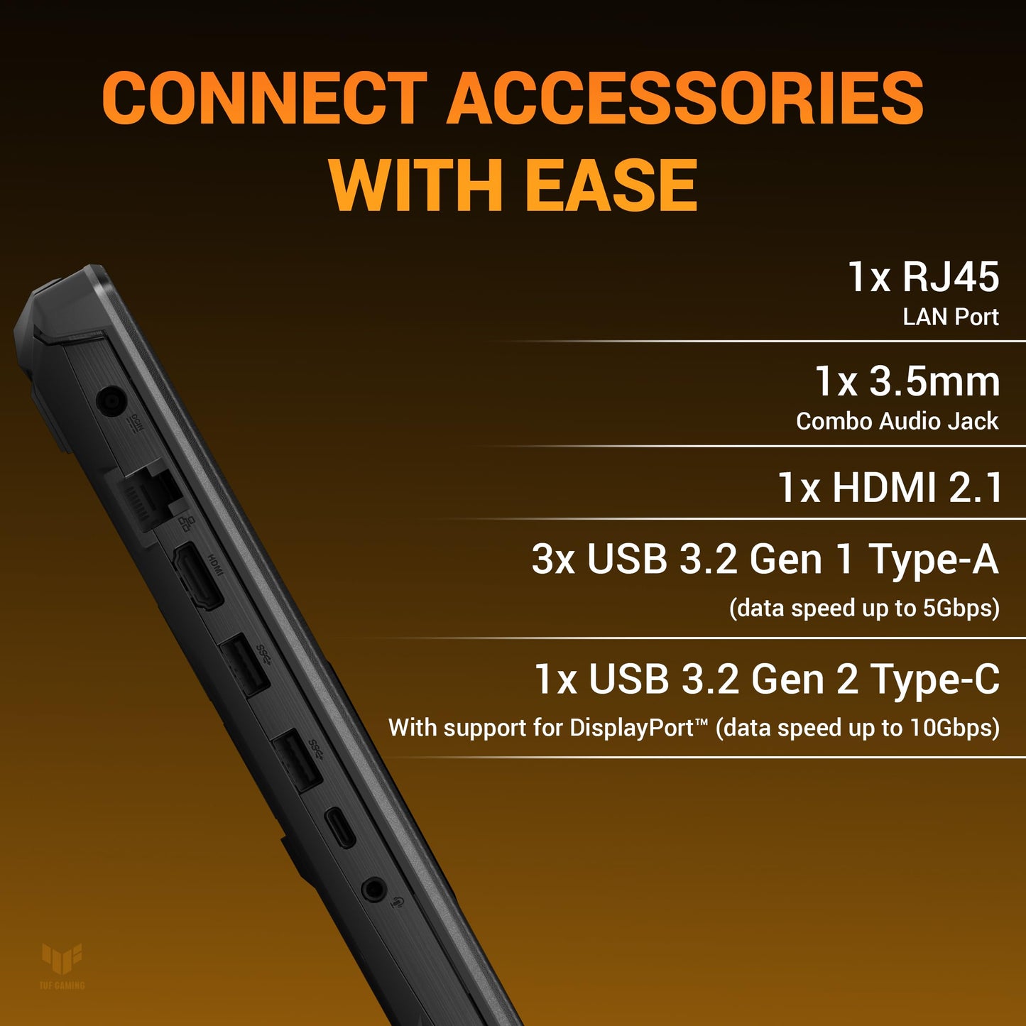 ASUS TUF A15 (2025), AMD Ryzen 7 7445HS,RTX 3050-4GB,75W TGP,16GB DDR5(Upgradeable Upto 64GB) 512GB SSD,FHD,15.6",144Hz,RGB Keyboard,Windows 11,Graphite Black,2.3 Kg FA506NCG-HN199W, Gaming Laptop