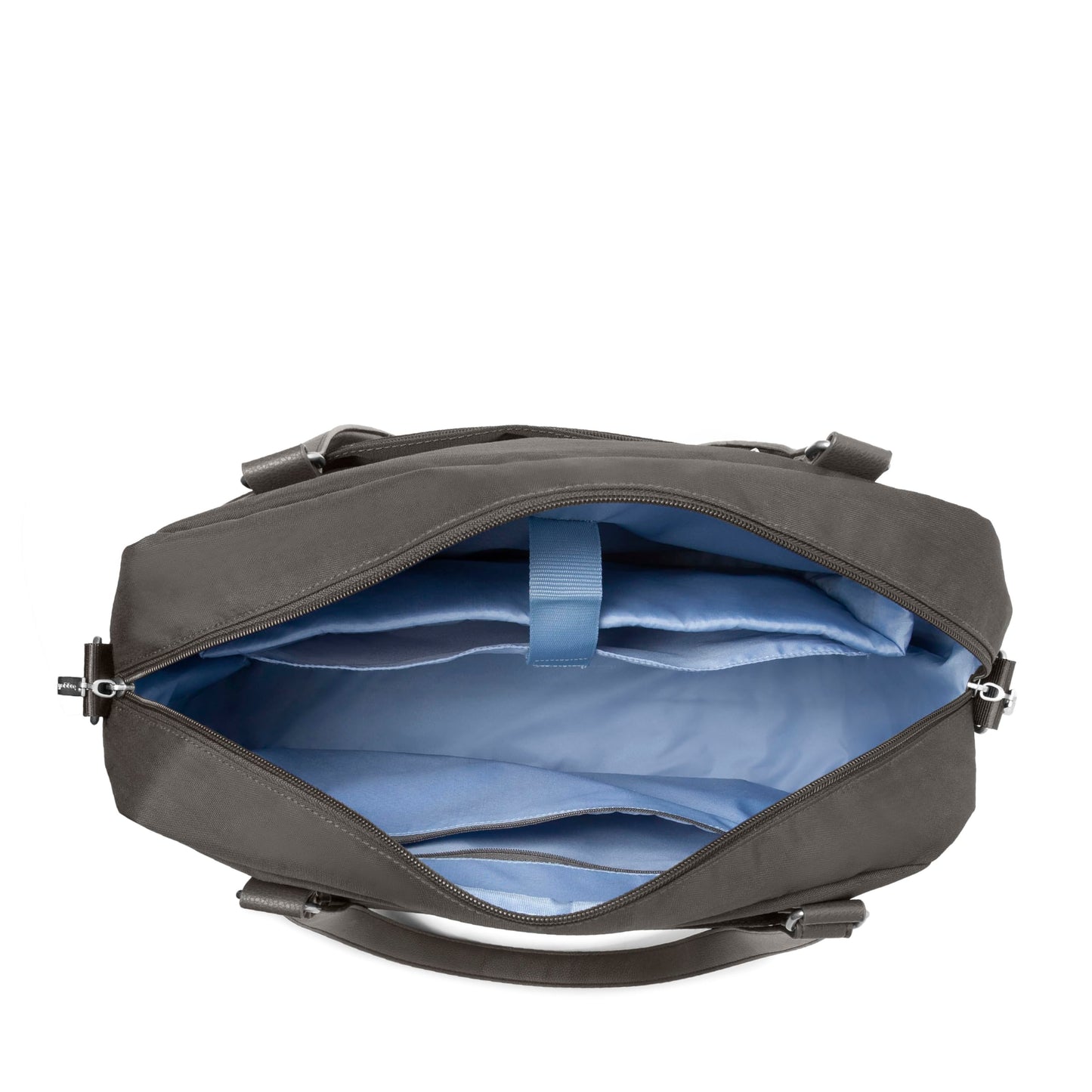 Baggallini Overnight Expandable Laptop Tote with RFID Phone Wristlet (Sterling Shimmer)