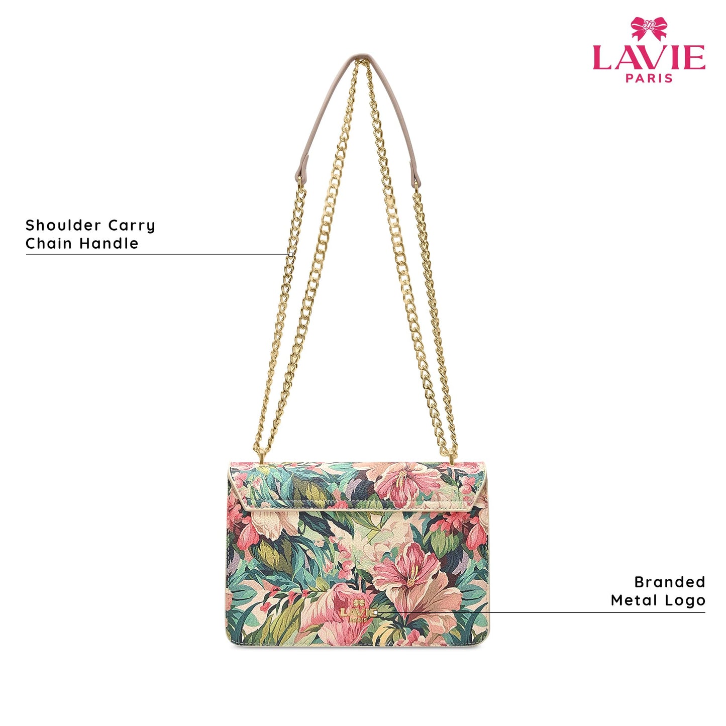 LAVIE PARIS Women's Fluer Medium Flap Crossbody Sling Bag | Ladies Purse Handbag | Gift for Women
