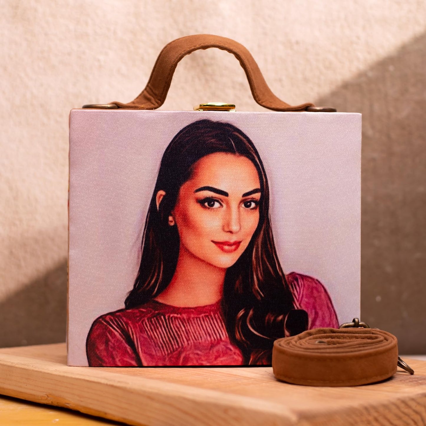 Artklim Portrait Caricature Customized Clutch Bag for Women | Customized Gifts for Women & Girls | Customized Gift