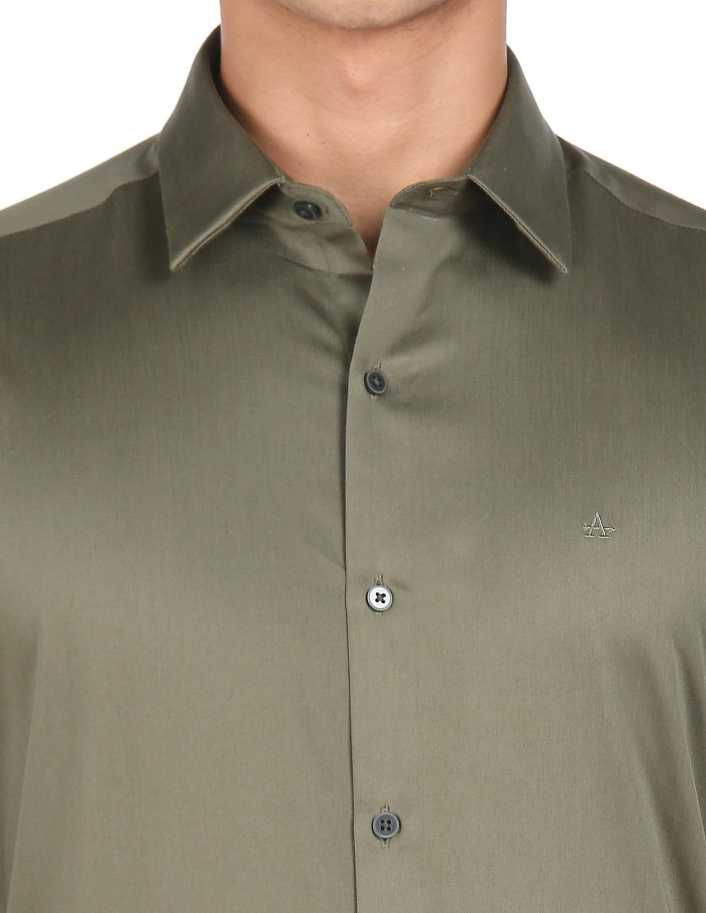 Arrow Men's Solid Regular Fit Shirt (Green) - SaumyasStore