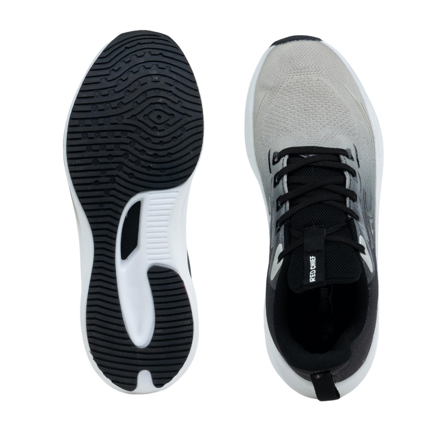 Red Chief Sports Running Shoes for Men & Boys | Stylish Lace-Up Outdoor Shoes | Lightweight Walking-Style Runners | Comfortable Athletic D.Grey-White | Size-10 | R1717 F030