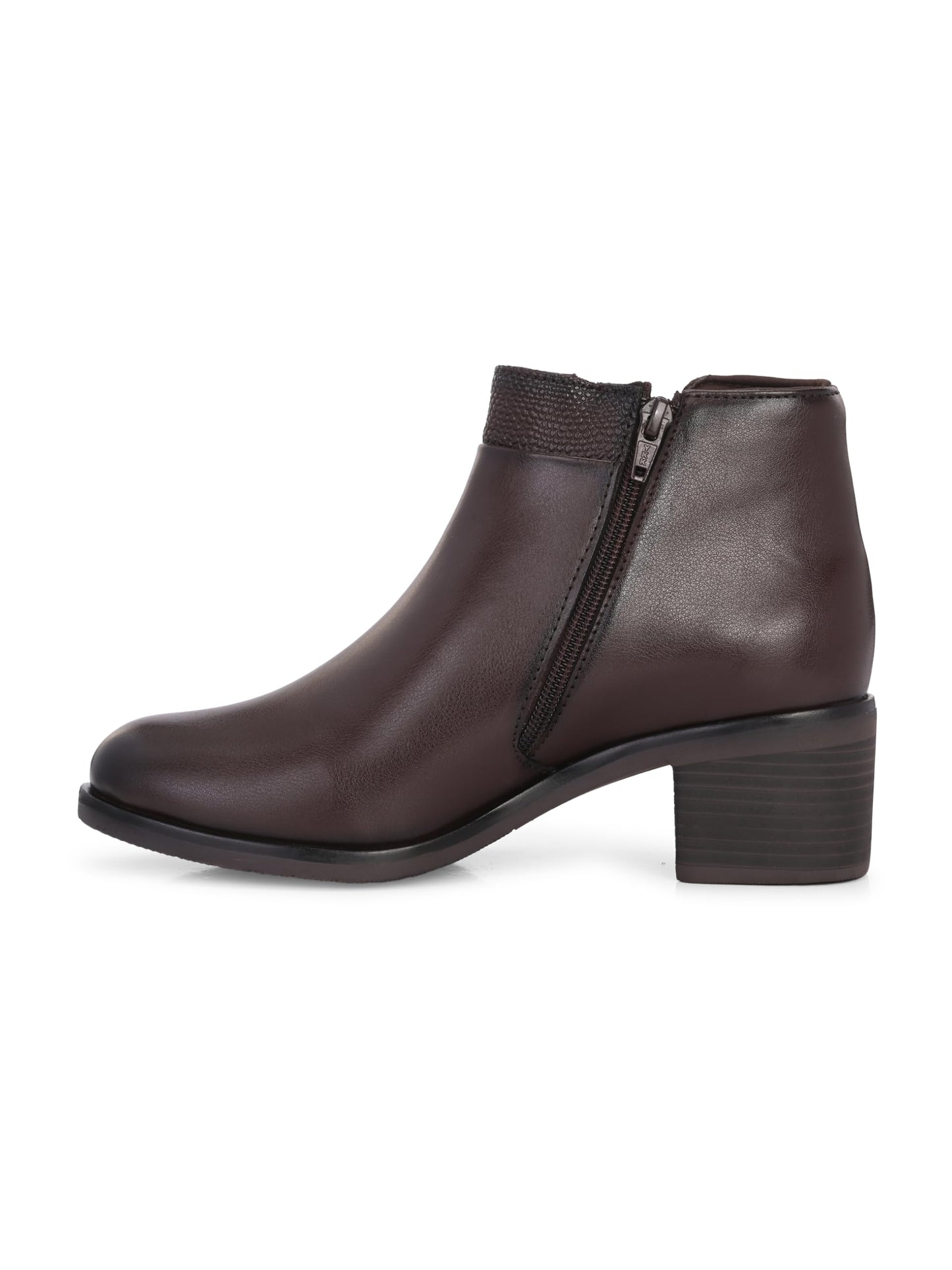 Delize Brown women Mid Heel derby Boots 67123-40