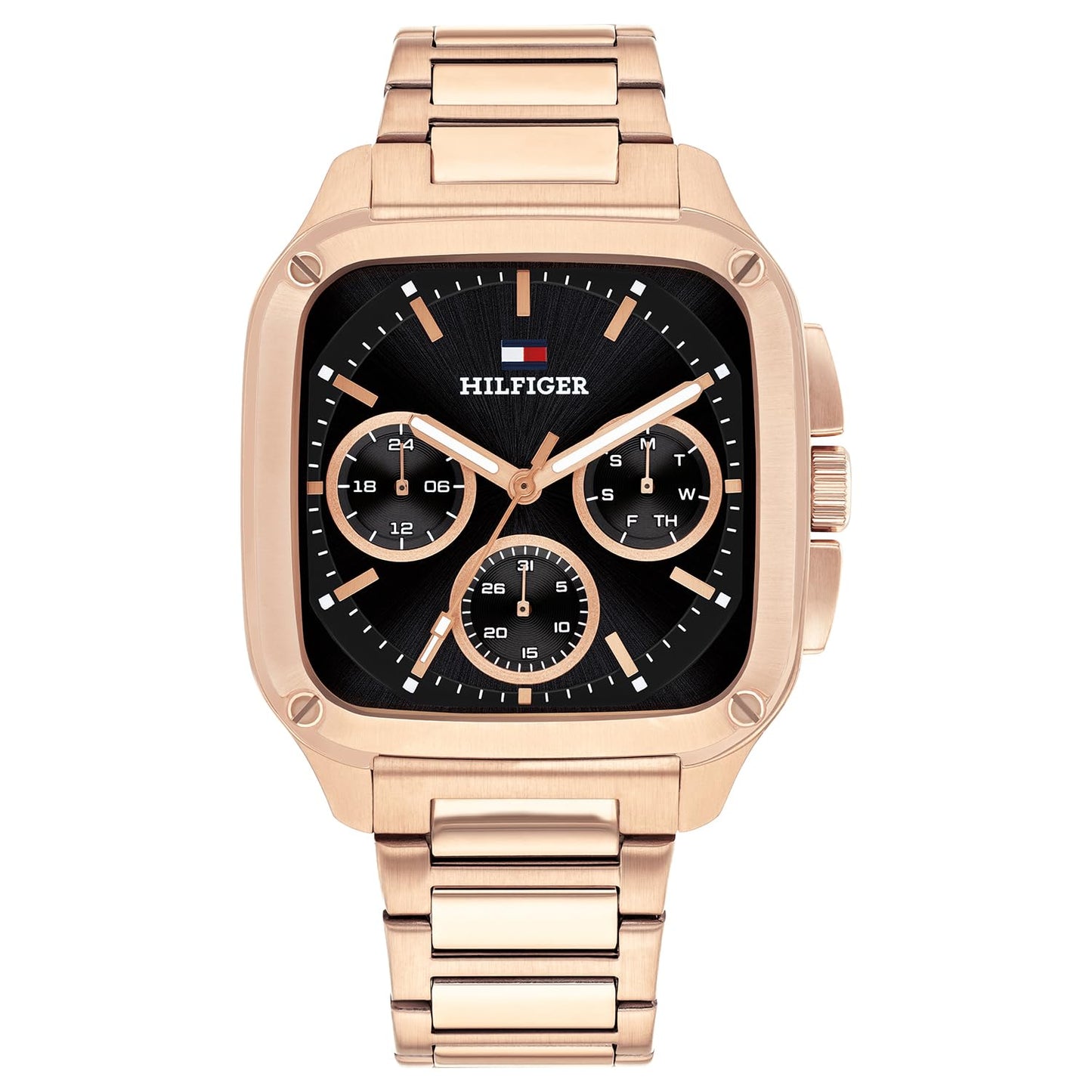 Tommy Hilfiger Herald Japanese Quartz Analog with Black Dial Rose Gold Stainless Steel Strap Watch for Men - TH1792224