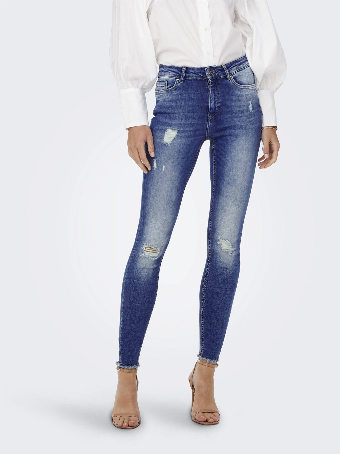 ONLY Skinny Fit Jeans (140394001_Medium Blue Denim_XS/32)