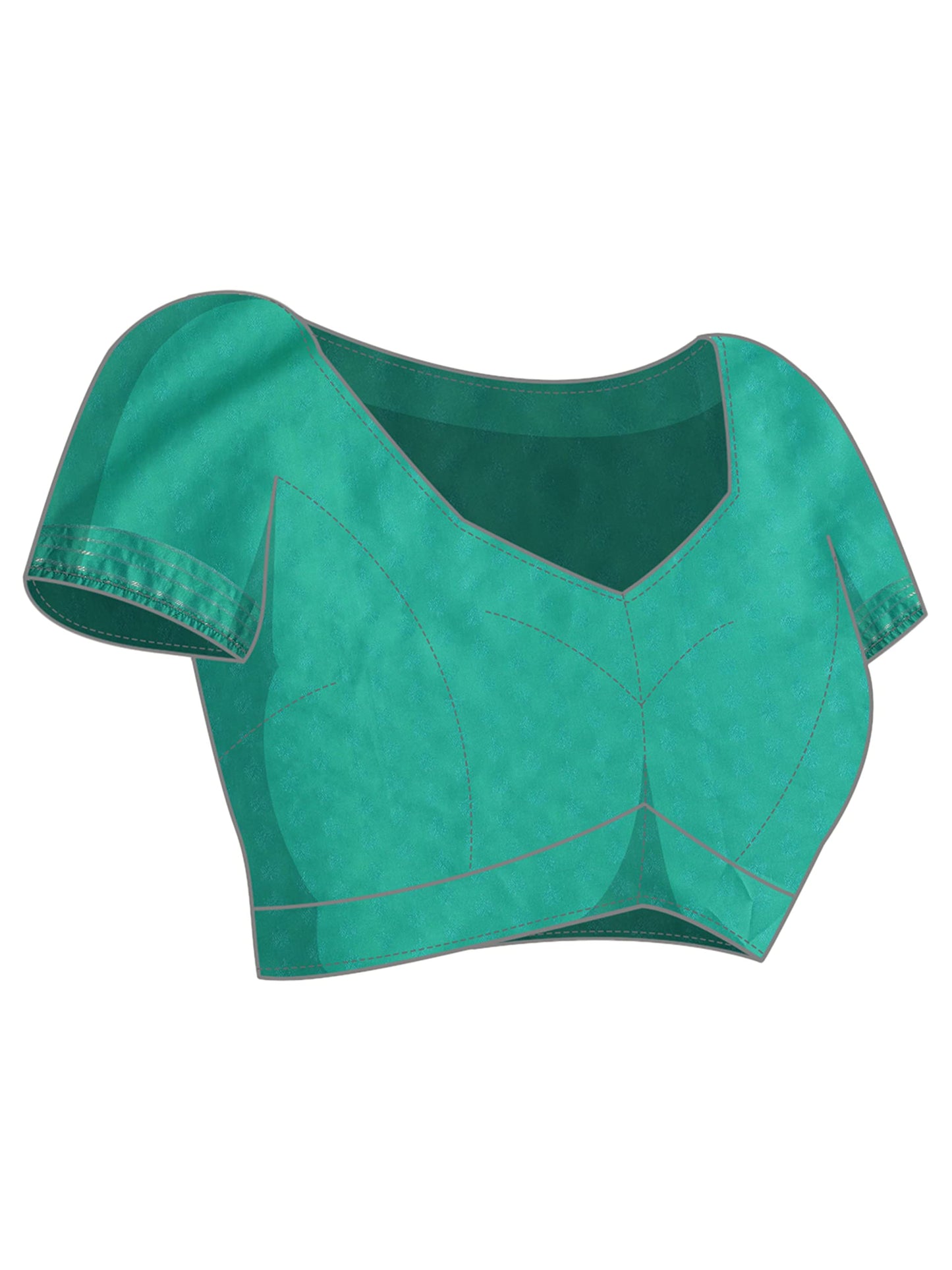 MOHEY Women's Saree, All Over Jaal, Border Saree with Blouse Piece, Traditional Womens Saree, Art Silk (Green)