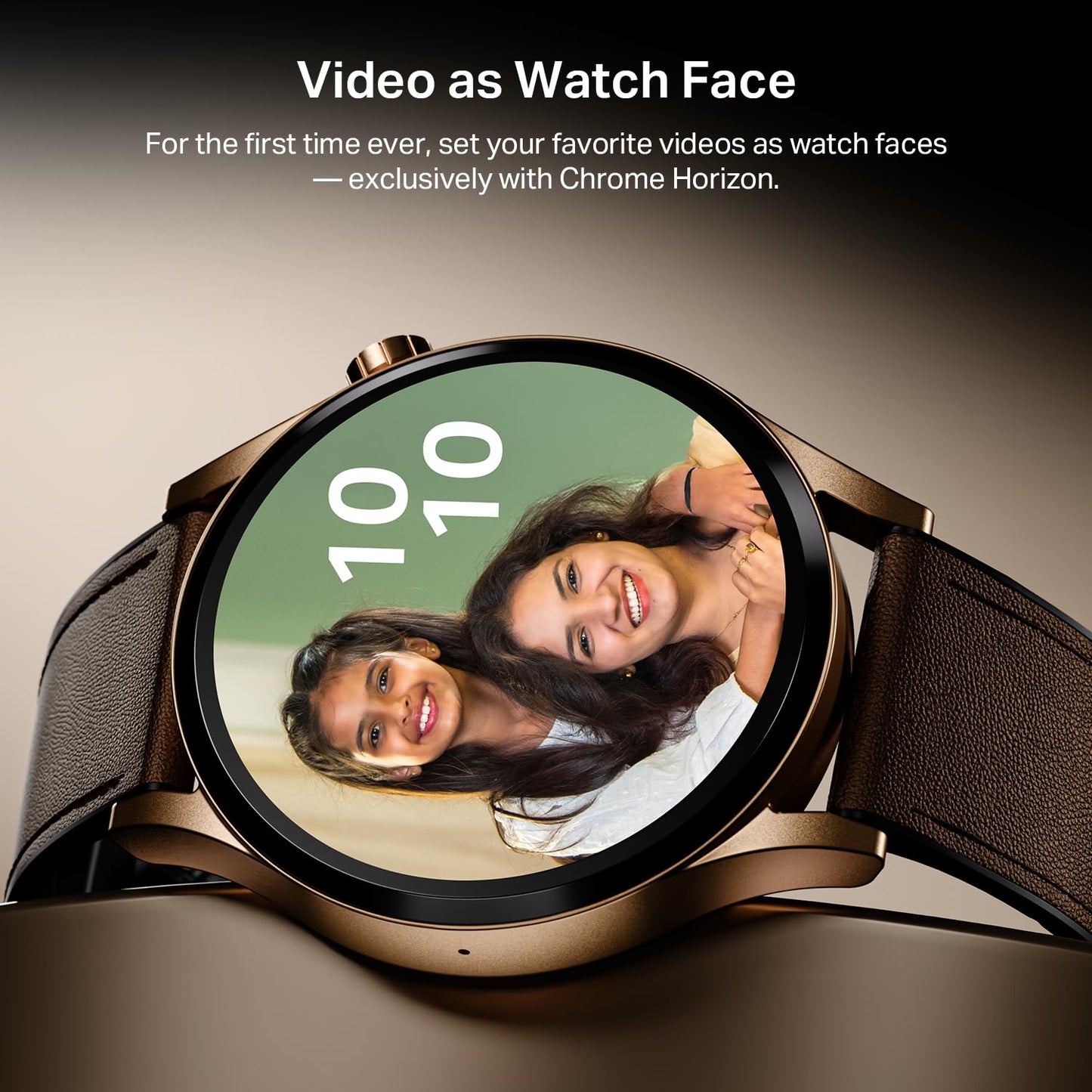 boAt Chrome Horizon, Video Watch Faces, 1.51” AMOLED Display, HRV & VO2 Max, Auto-Activity Detection, ASAP Charge, Advanced Bluetooth Calling, IP68, Heart Rate & SpO2 Monitor Smart Watch(Coco Brown)