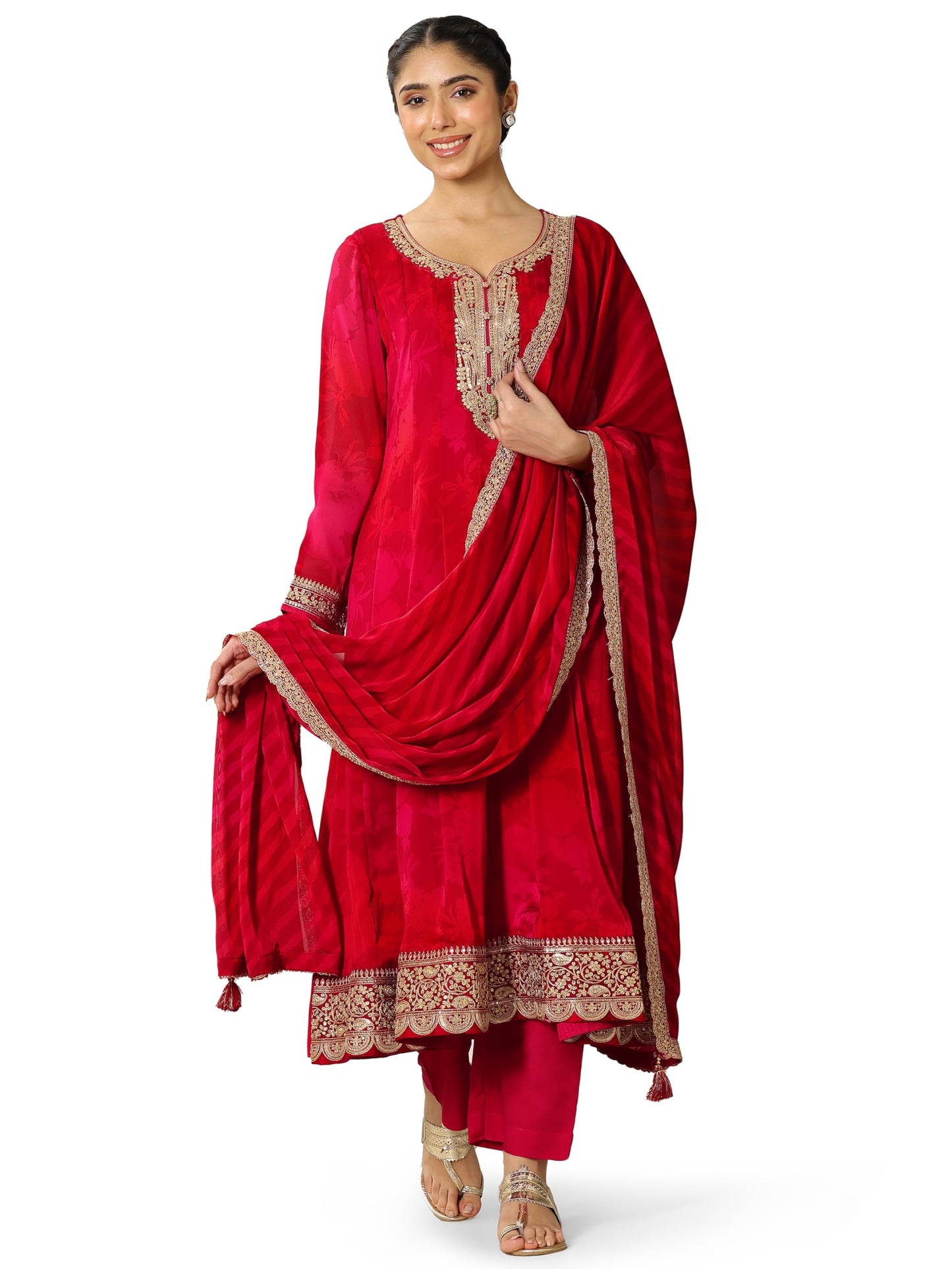 Libas Women's Chiffon Kurta Sets