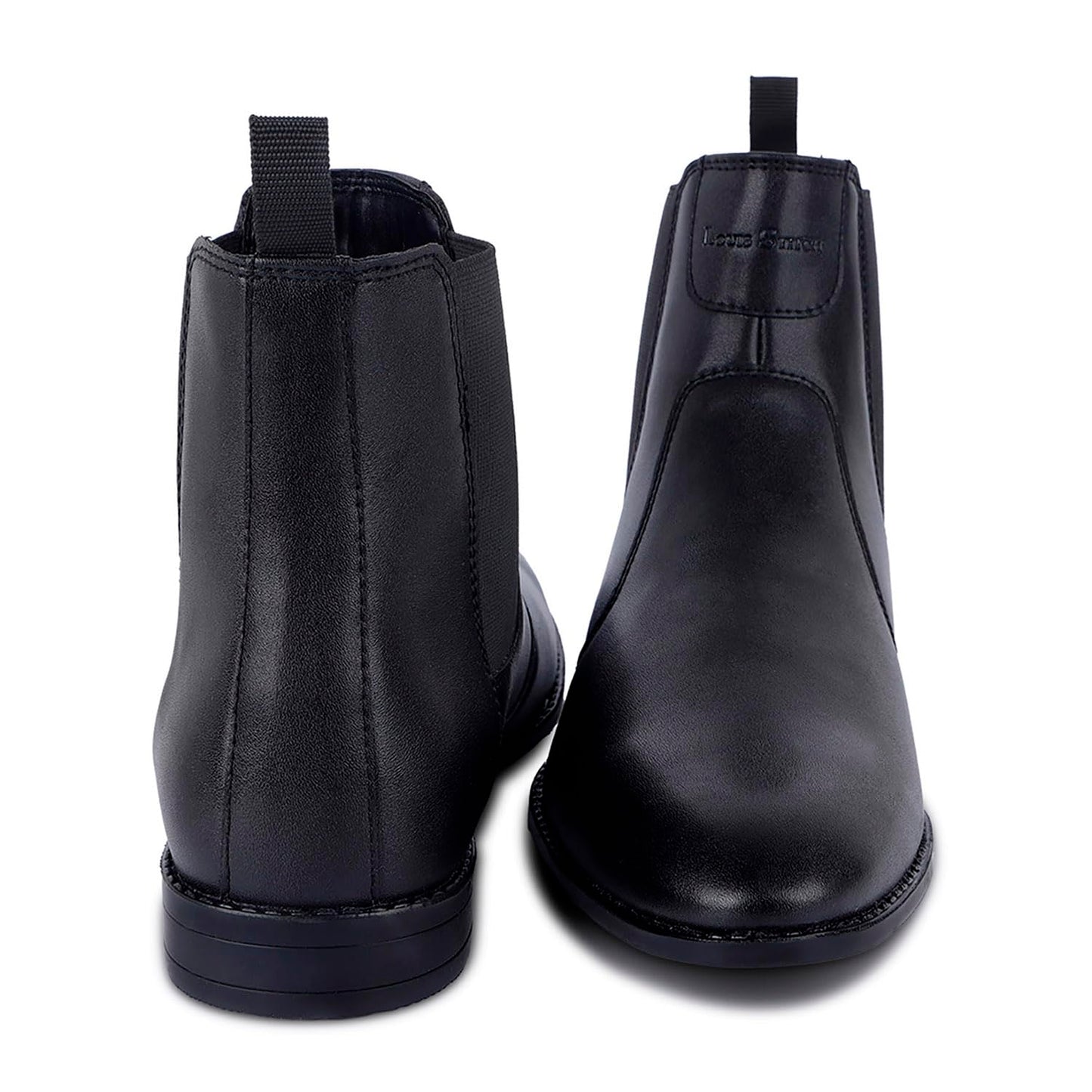 LOUIS STITCH Men's Chelsea Boots | Handcrafted | High Ankle Boot| Comfortable Formal Office & Casual Wear Shoes | Dual Tone Patina Finish | Size-UK010 Obsidian Black (LSRG_CL)