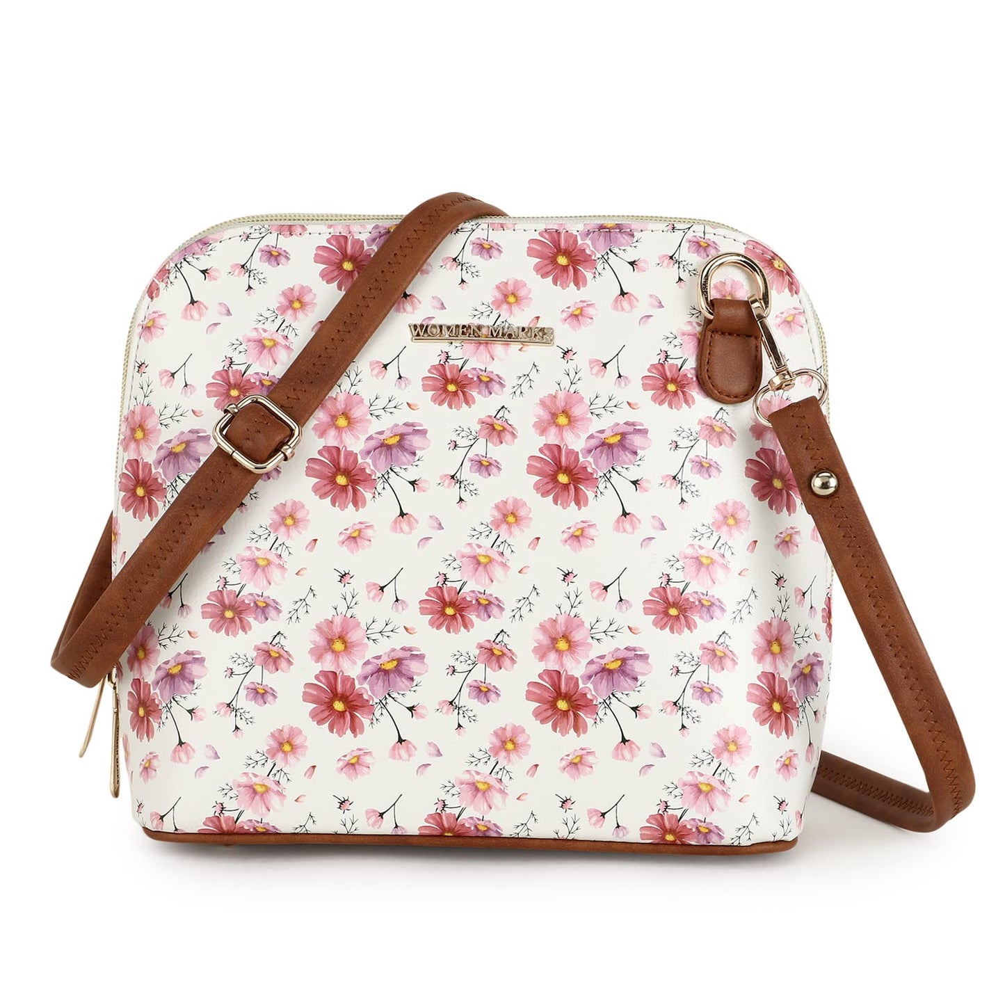 WOMEN MARKS, Women's PU Leather Sling/Crossbody Bag, with Internal Pocket, Pretty Look in Multiple Color for women (WHITE)