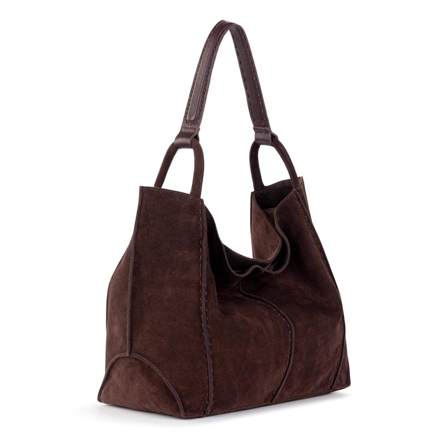 The Sak Los Feliz Large Tote Bag - Woman's Purse For Everyday, Travel, Beach Bag - Roomy Handbag With Shoulder Bag Strap, Mahogany Suede, Large