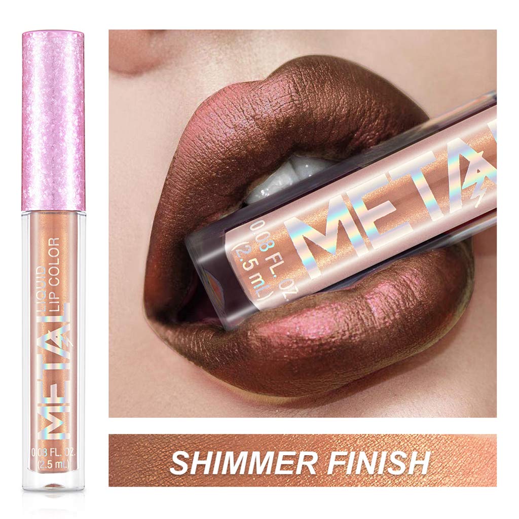 Enakshi® Waterproof Long Lasting Metallic Liquid Lipstick Lip Gloss SHIMMER FINISH|Health & Beauty | Makeup |Lipstick|1x Lip gloss