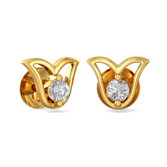 Joyalukkas 22K Gold Stud Earrings for Women, Yellow, Gold