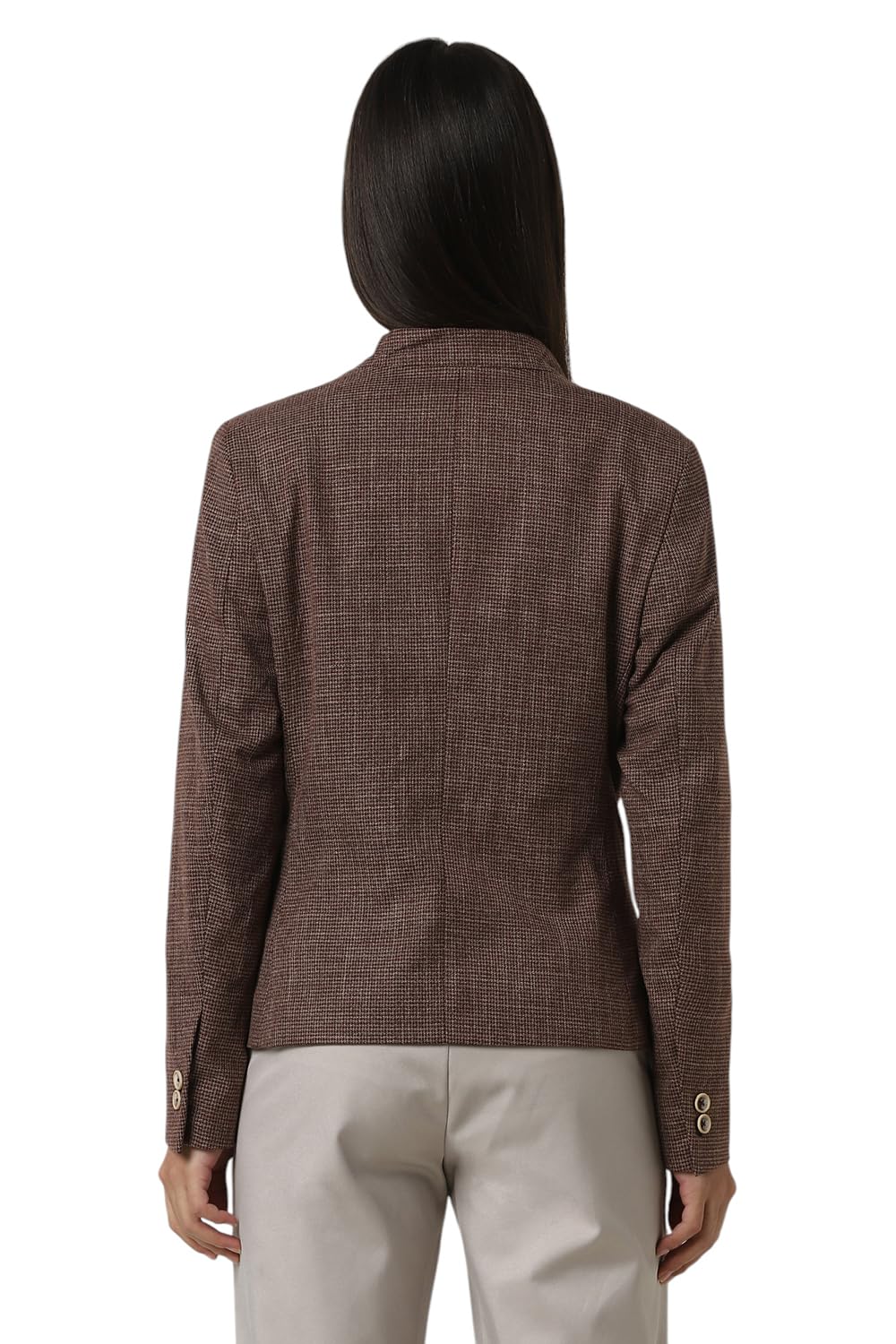 Van Heusen Women's Blazer (VWBZFRGFU85046_Brown