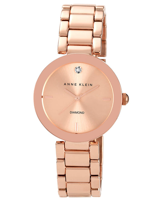 Anne Klein New York Analogue Women's Watch (Rose Gold Dial Rose Gold Colored Strap)