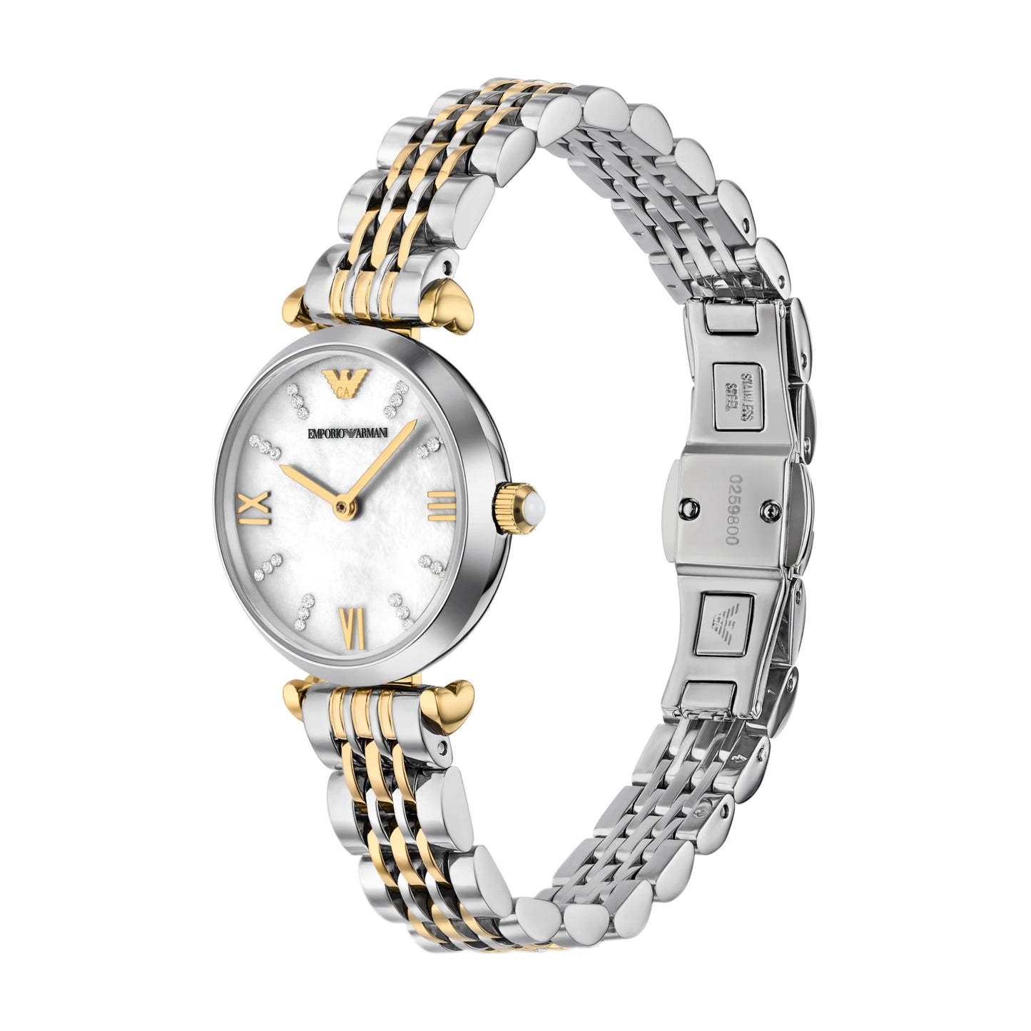 Emporio Armani Analog White Dial Women's Watch-AR80078SET