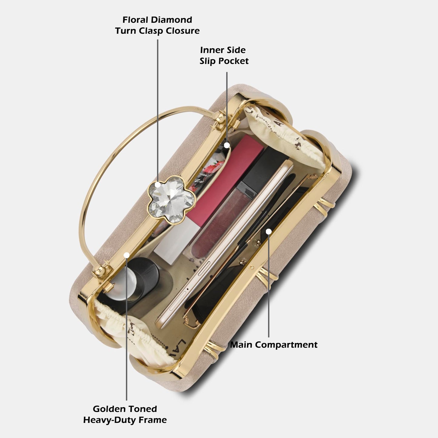 Lavie Women's Star Framed Clutch | Ladies Purse Handbag