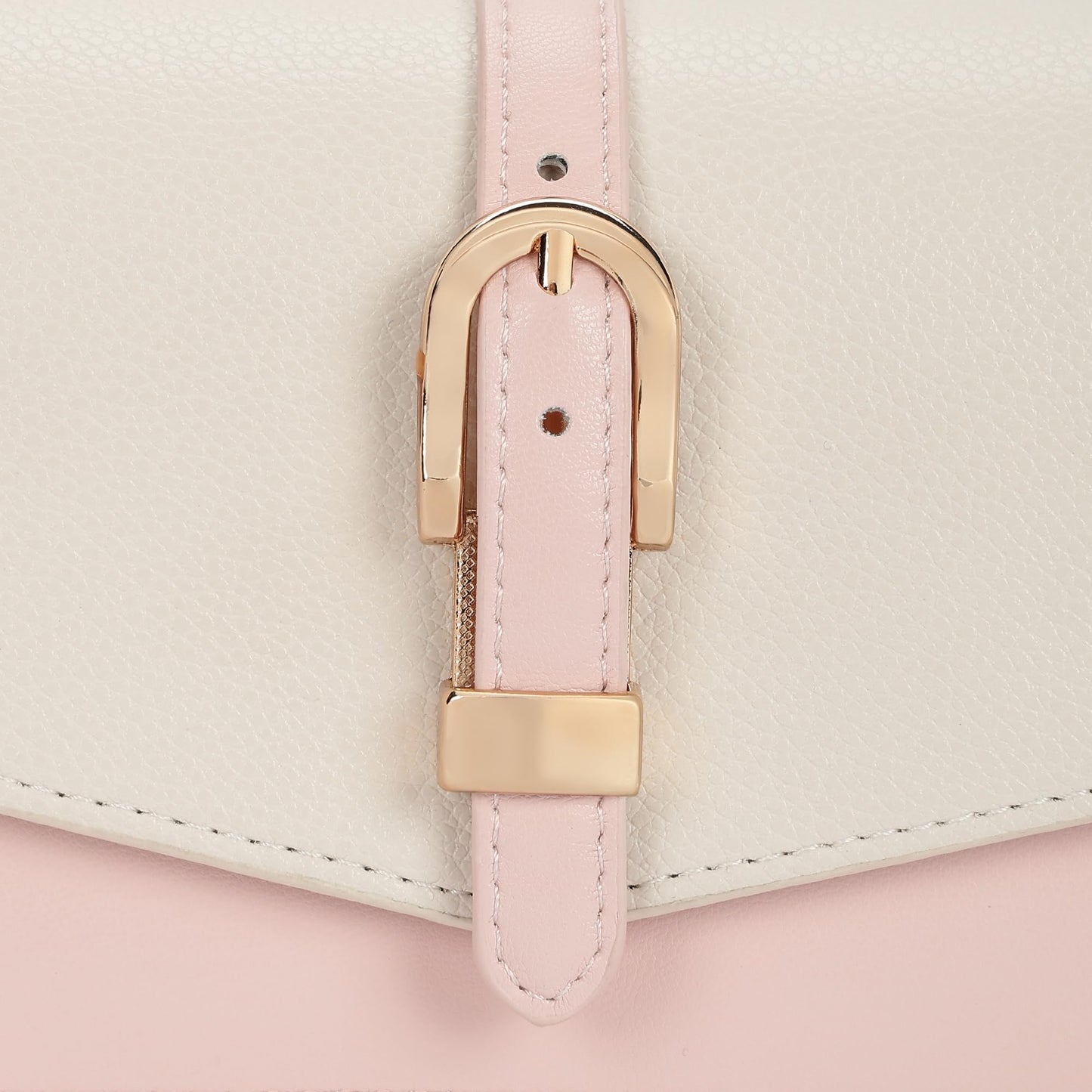 Fastrack Color-Blocked Sling Bag for Women | Faux Leather Crossbody with Zippered Compartment, Chain Strap and Lightweight Build | Compact Everyday Bag for Travel, College and Casual Outfits