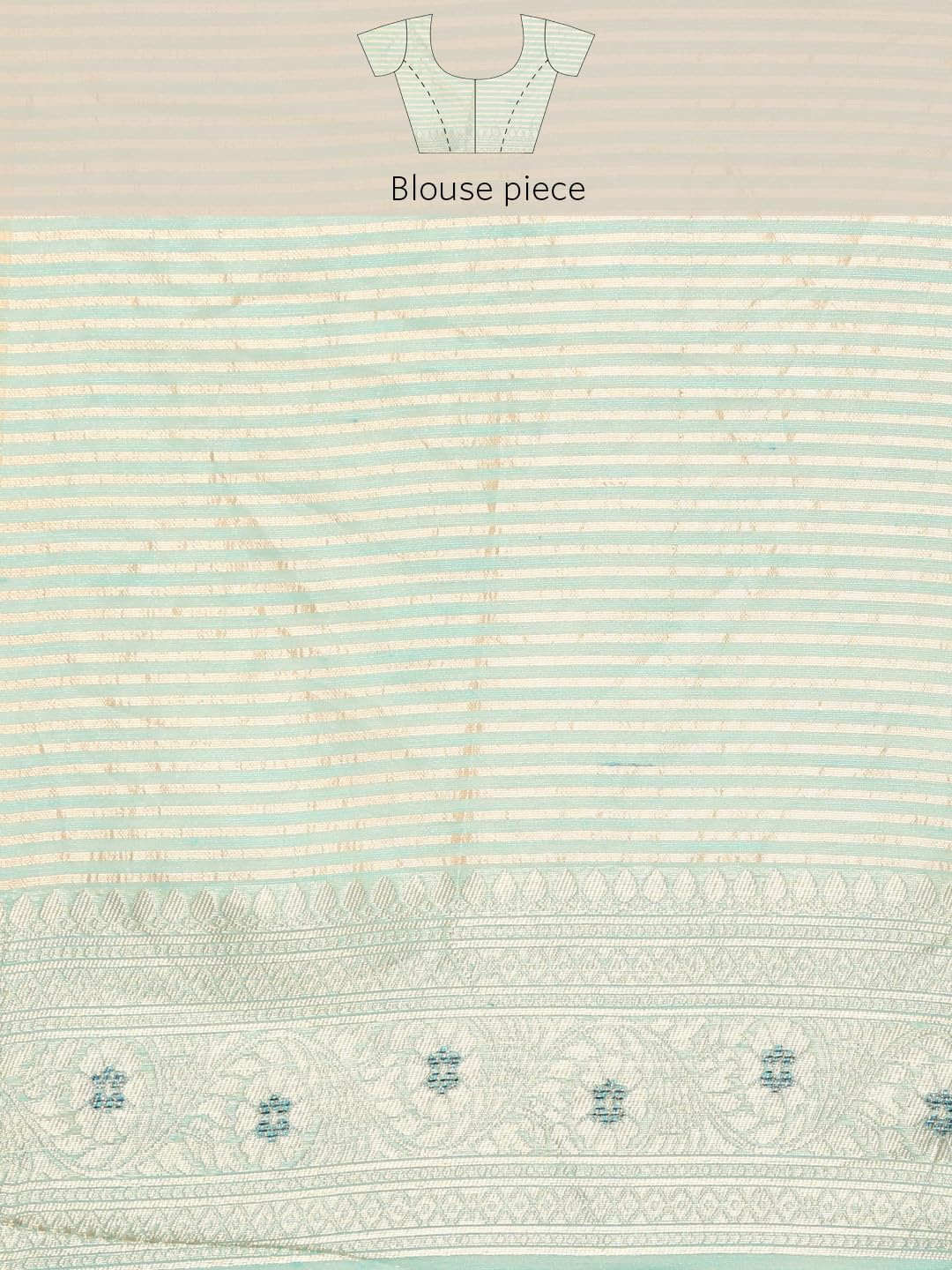 MOHEY Women's Blue Art Silk Zari Weave Saree (Blue)