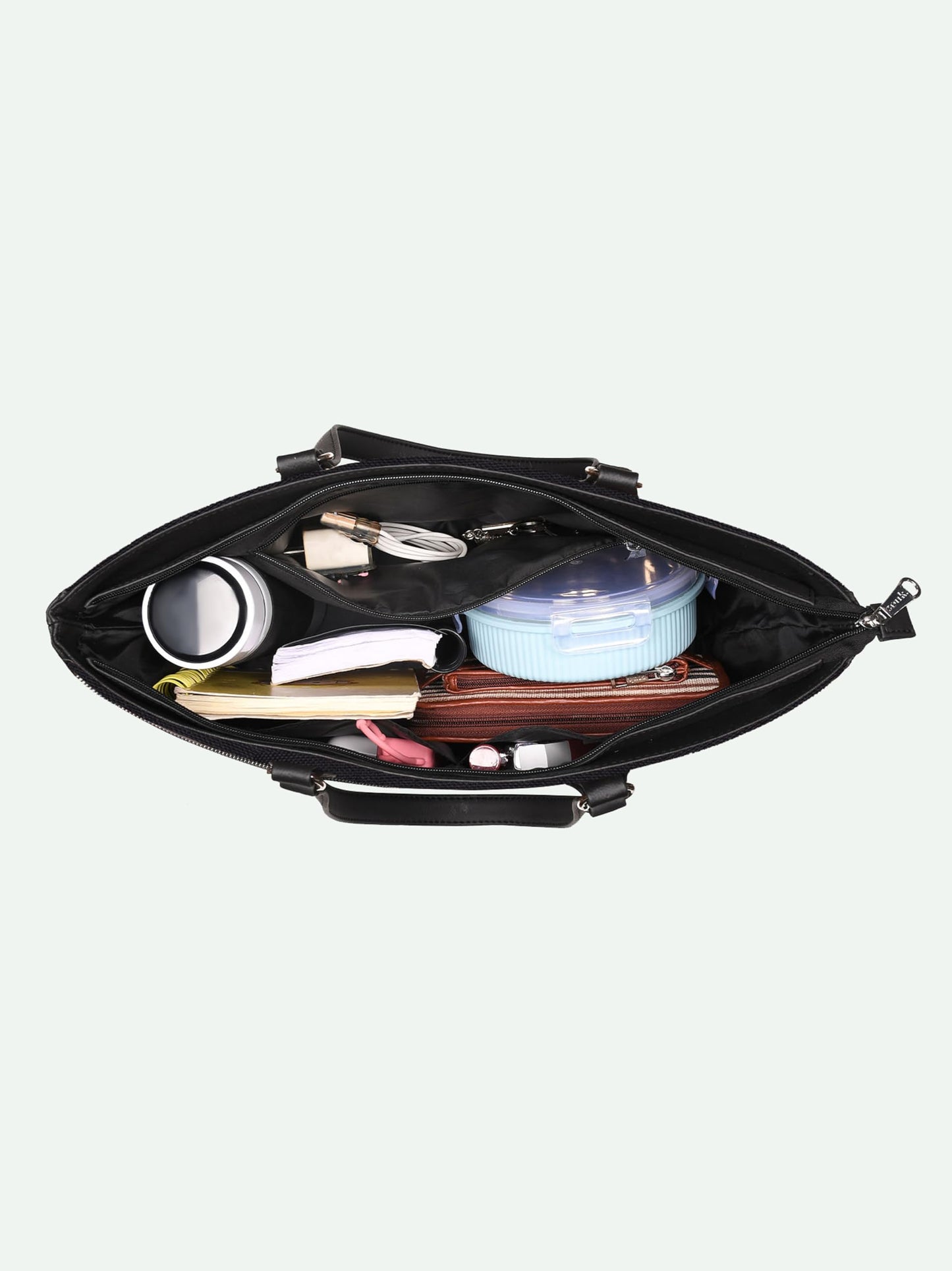 ZOUK Rhea Kapoor Tote Bag - Pithora Artistry | Elegant Vegan Leather Tote for Women | Multicolor