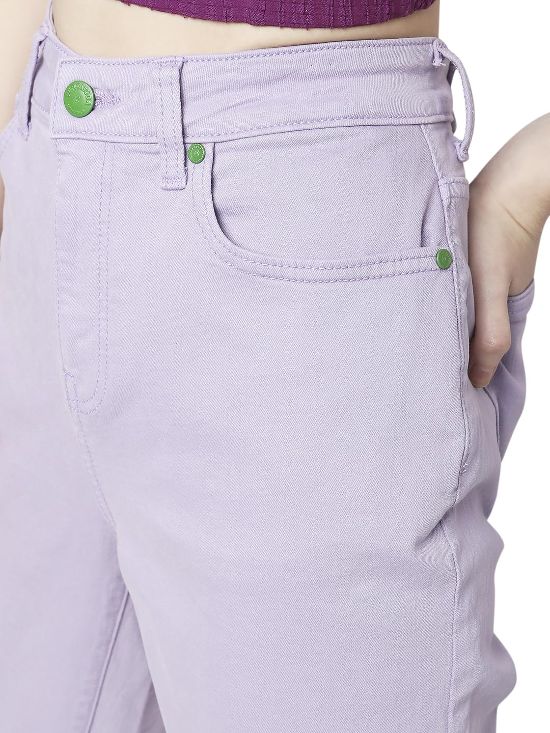 VERO MODA Women's Slim Jeans (10298061-Pastel Lilac_Pastel