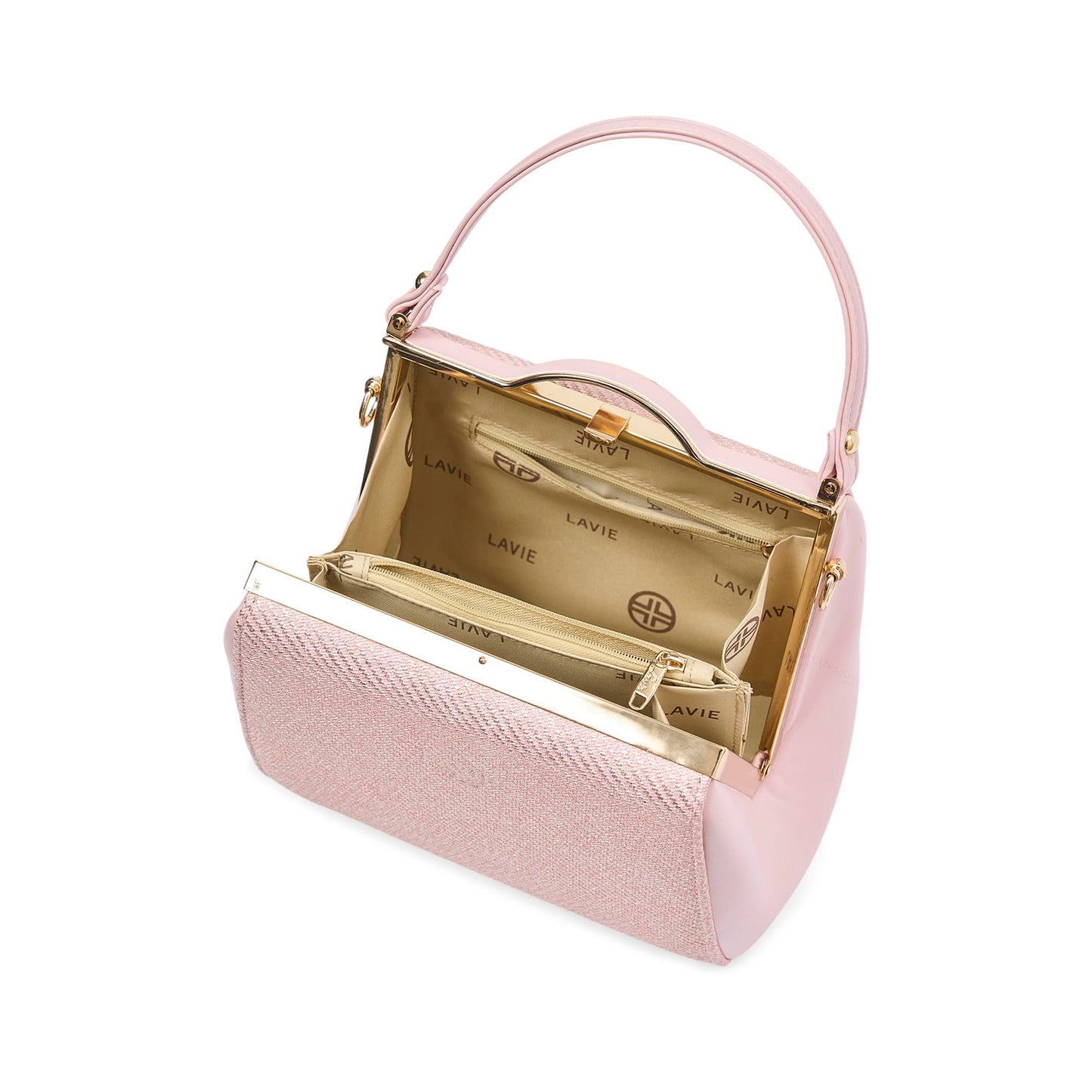 Lavie Luxe Women's Glam Fluff Frame Satchel Bag | Satchel Handbag for Work | Ladies Purse | Stylish Shoulder Bag | Gift for Women
