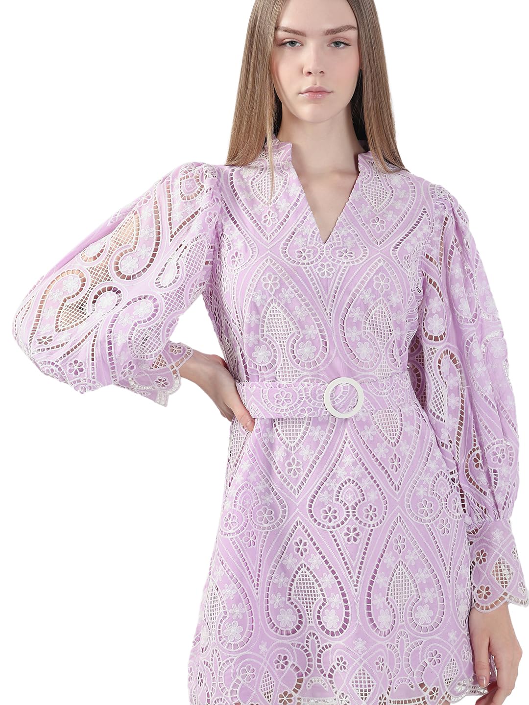 VERO MODA Women's Cotton Fit and Flare Mini Dress