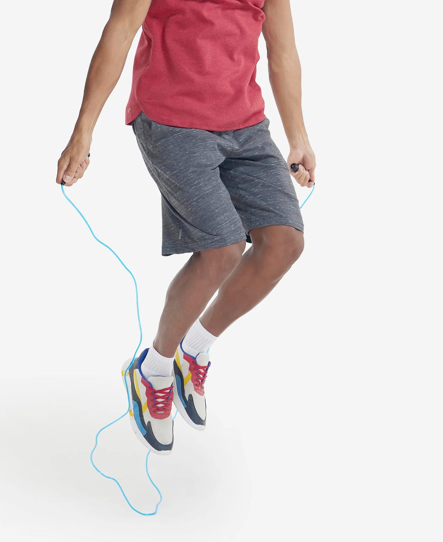 Jockey Men's Regular Fit Shorts (SP26_Cool Grey Melange_XXL)