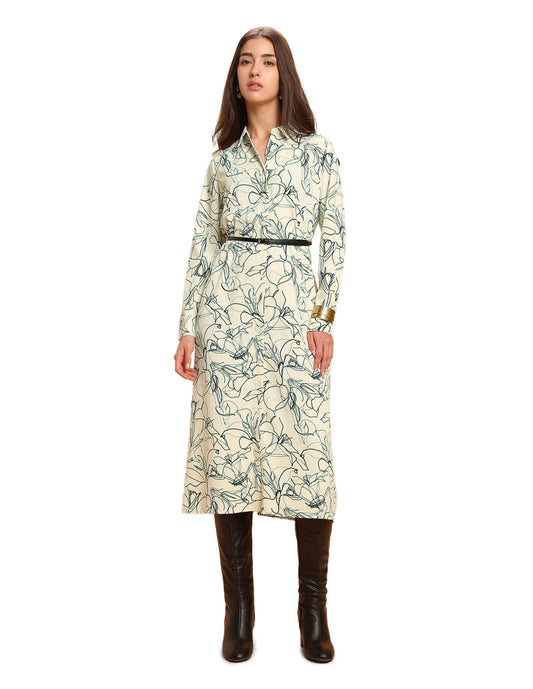 U.S. POLO ASSN. Women's Polyester Shirt Midi Dress