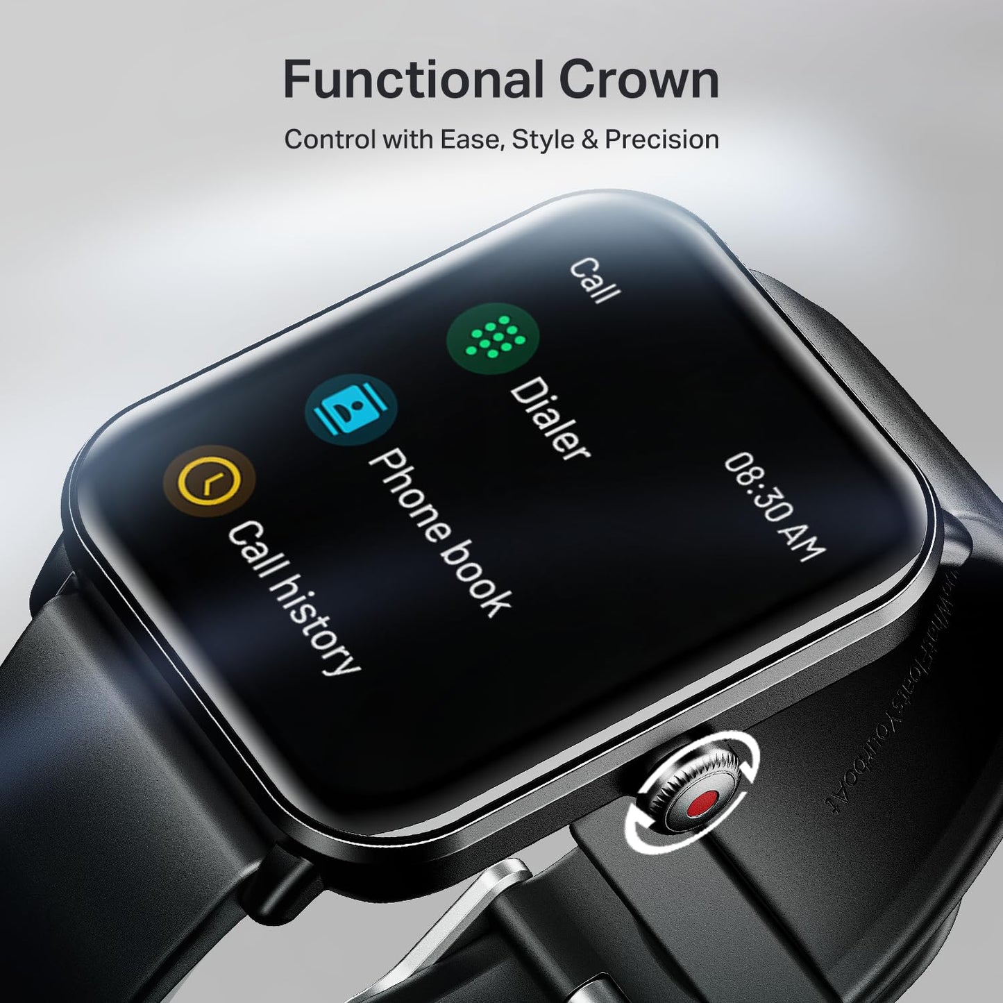 boAt Wave Call 2 with 1.83” HD Display, Advanced BT Calling, Functional Crown, Cloud & Custom Watch Faces, Multiple Sports Modes, IP67, HR, Sleep & SPO₂ Monitor Smart Watch(Midnight Black)