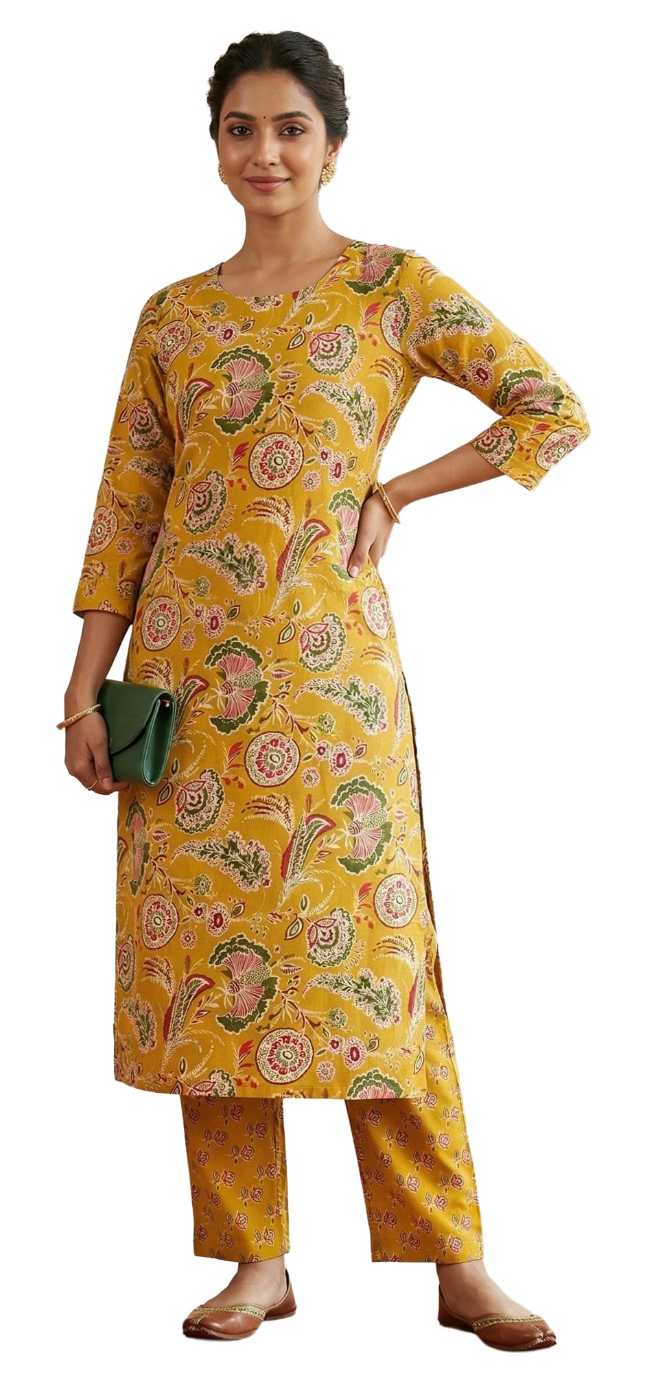 DRAVINAM Trends Jaipuri Print Cambric Cotton Unstitched Salwar Suit Dress Material for Women with Mulmul Cotton Dupatta